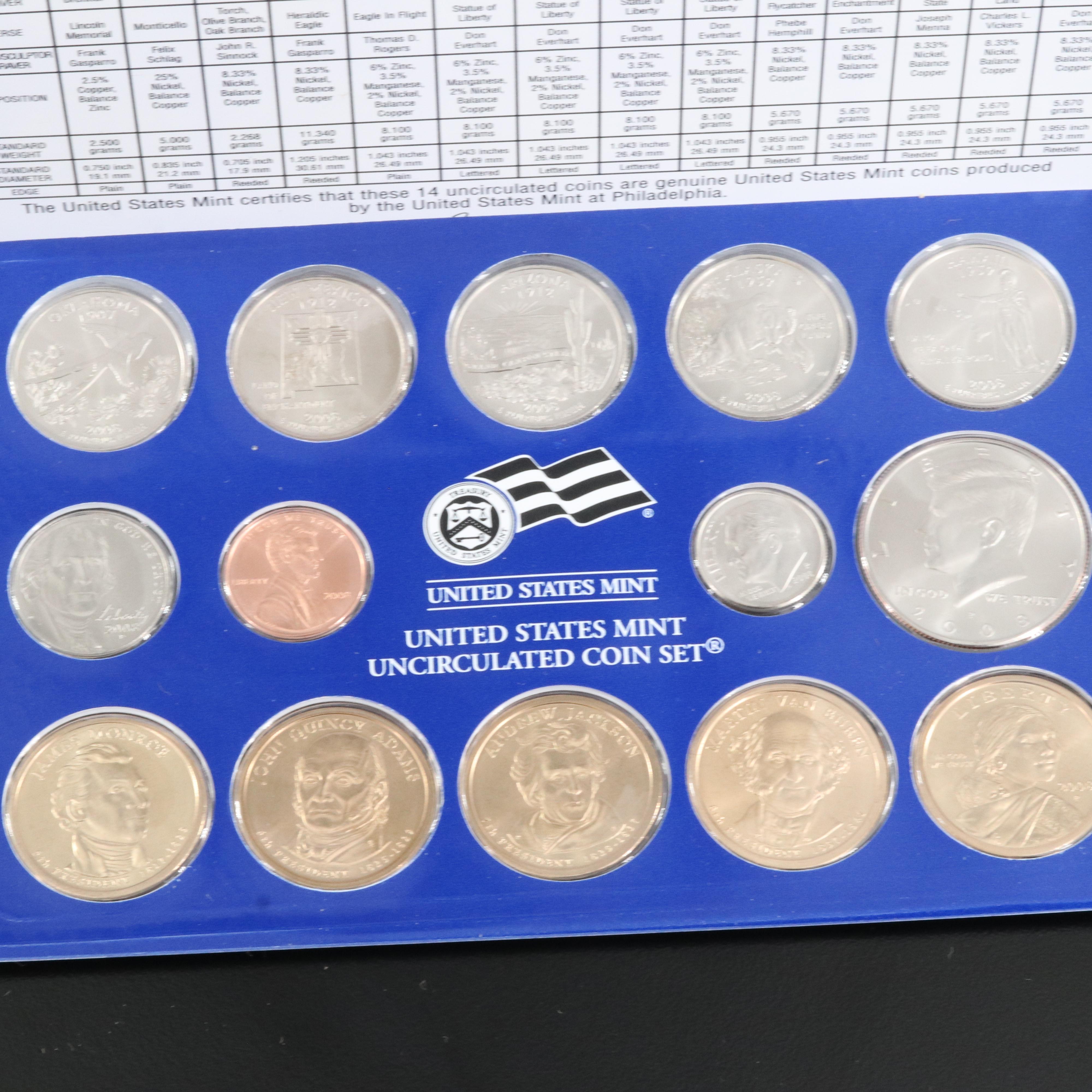 Six U.S. Mint Uncirculated Sets