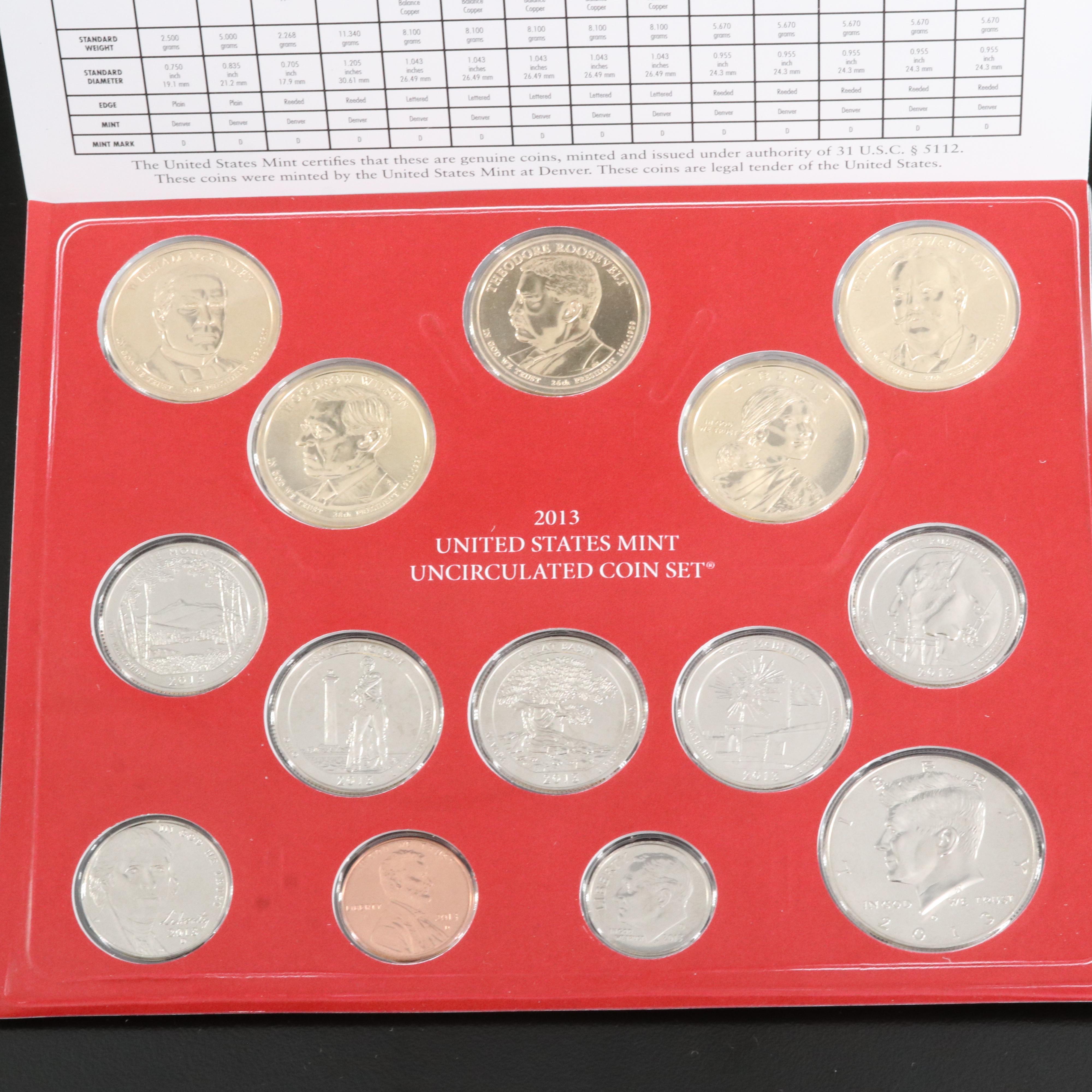 Six U.S. Mint Uncirculated Sets