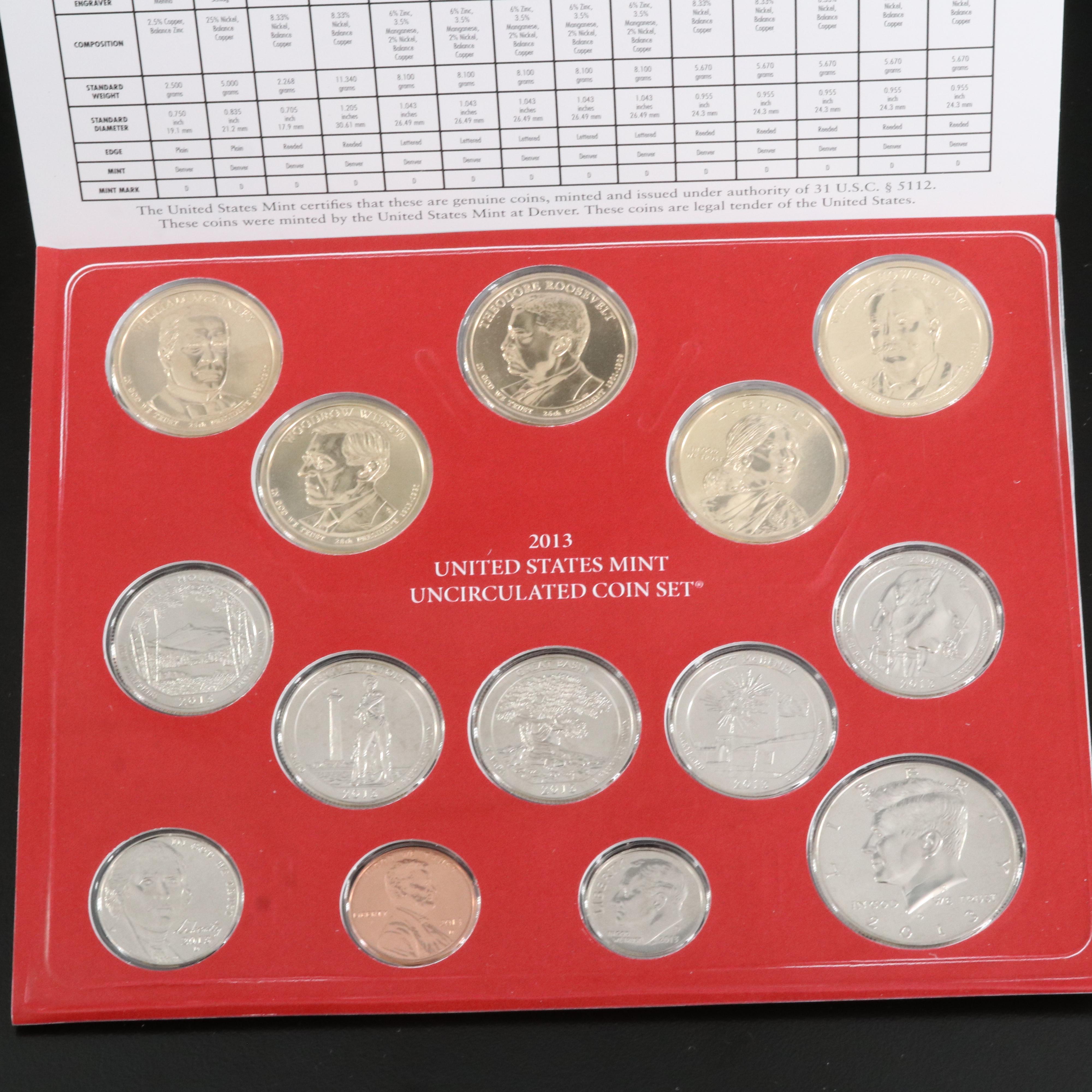 Six U.S. Mint Uncirculated Sets