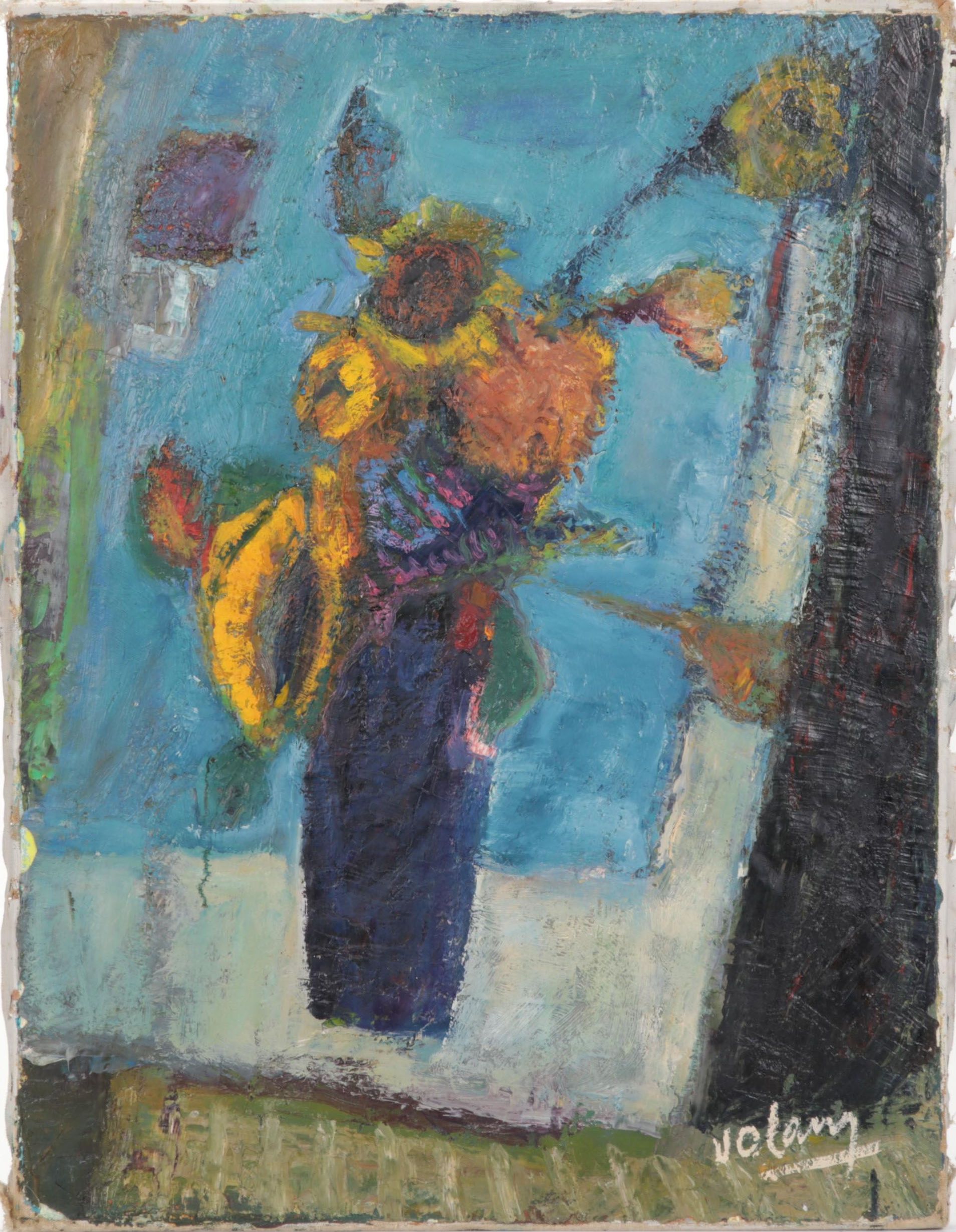 Jean Volang Still Life Oil Painting "Fleurs"