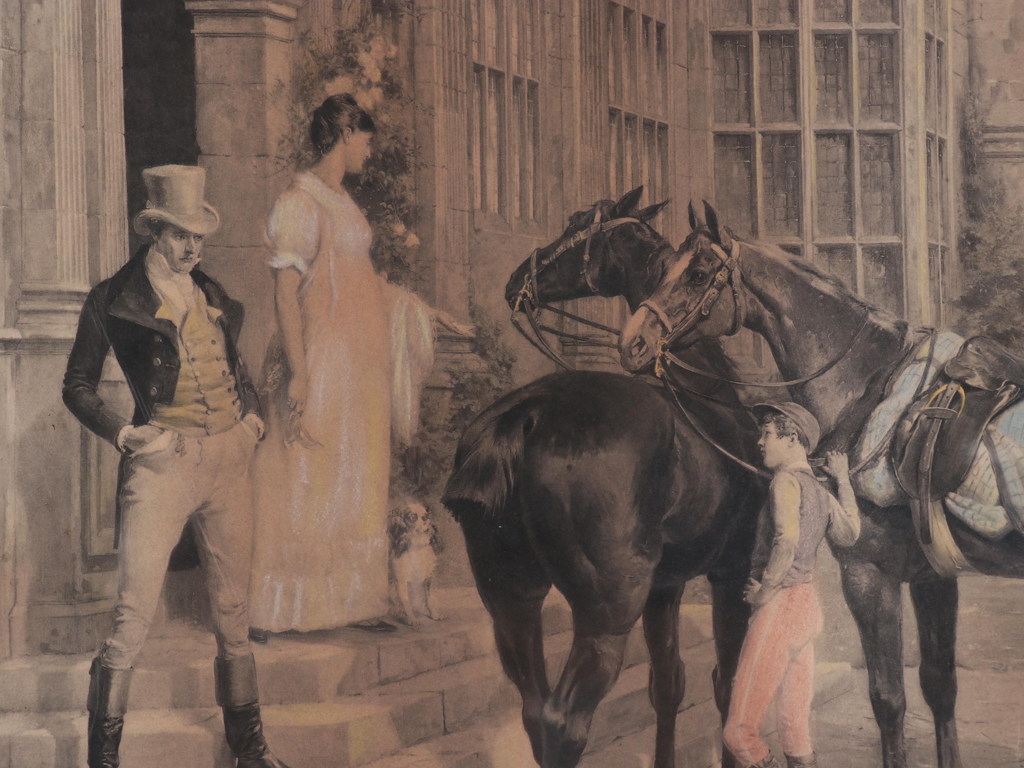 Engraving After Samuel Edmund Waller "The Day of Reckoning," 1884