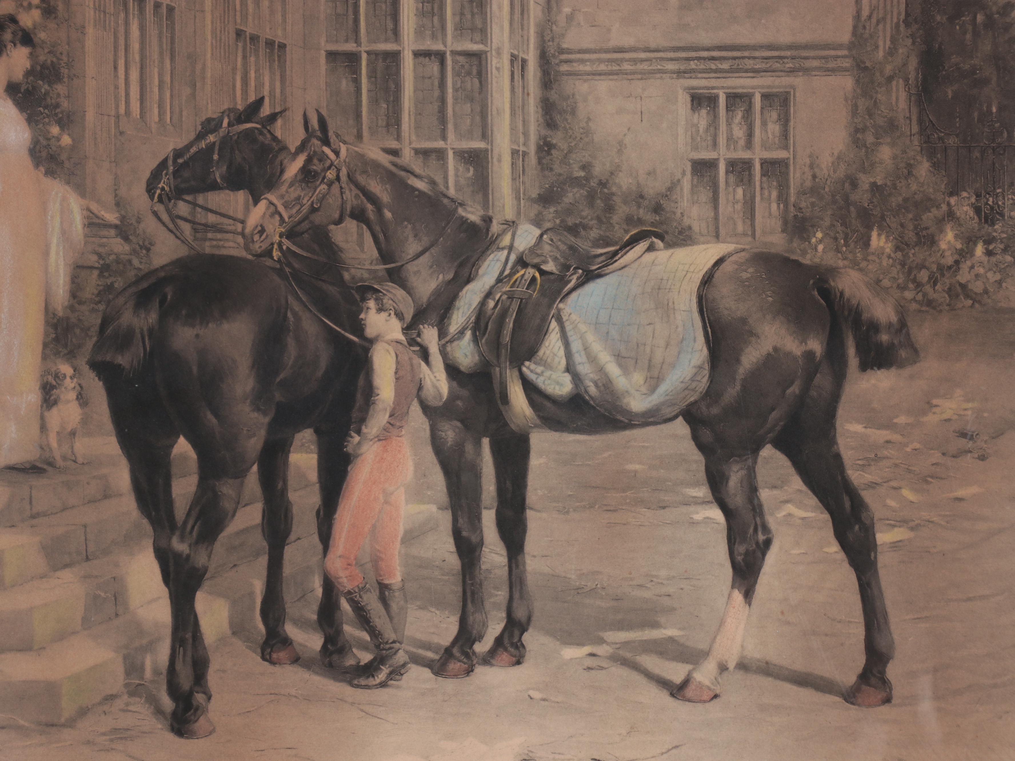 Engraving After Samuel Edmund Waller "The Day of Reckoning," 1884