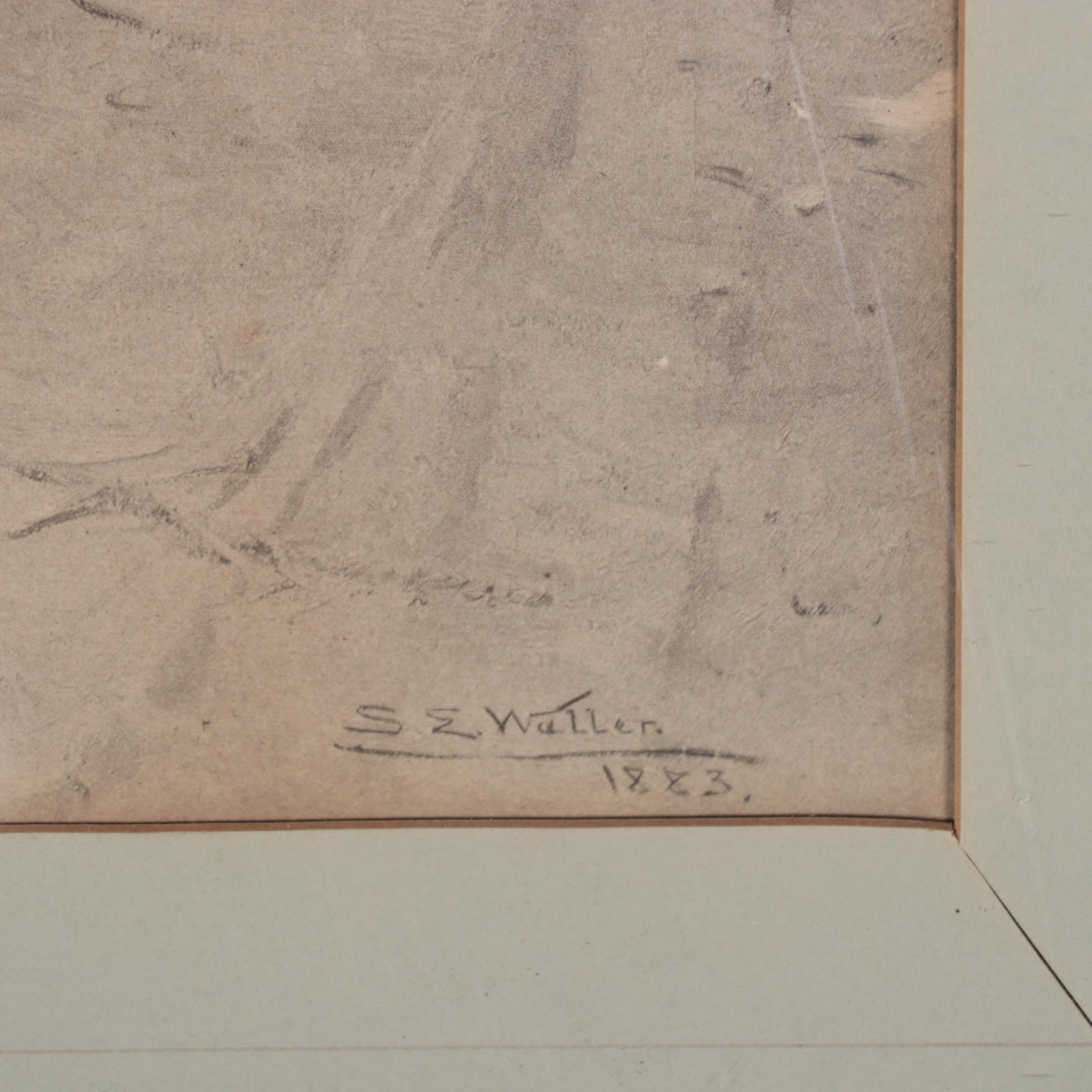 Engraving After Samuel Edmund Waller "The Day of Reckoning," 1884