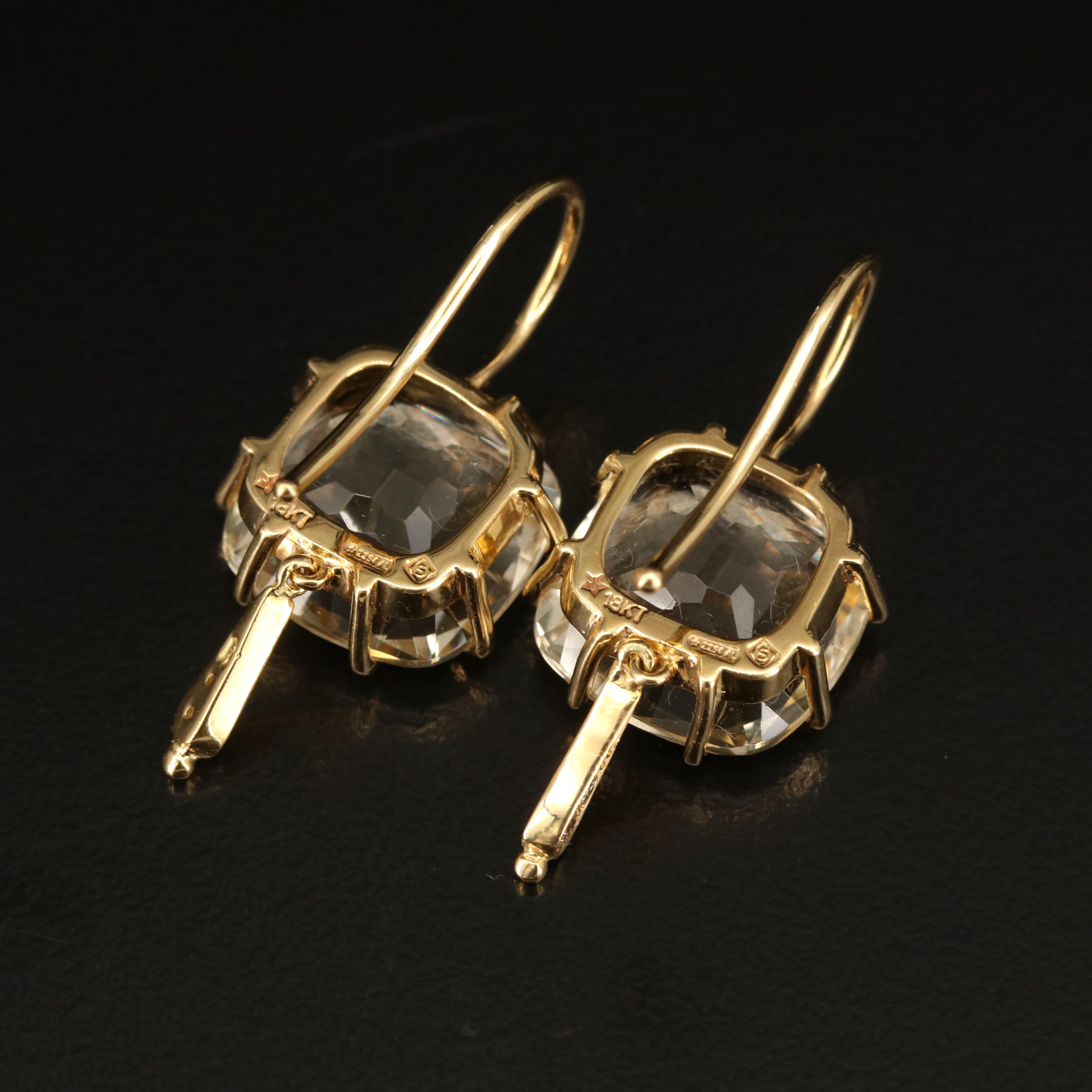 H. Stern 18K Citrine and Diamond Moonlight Earrings