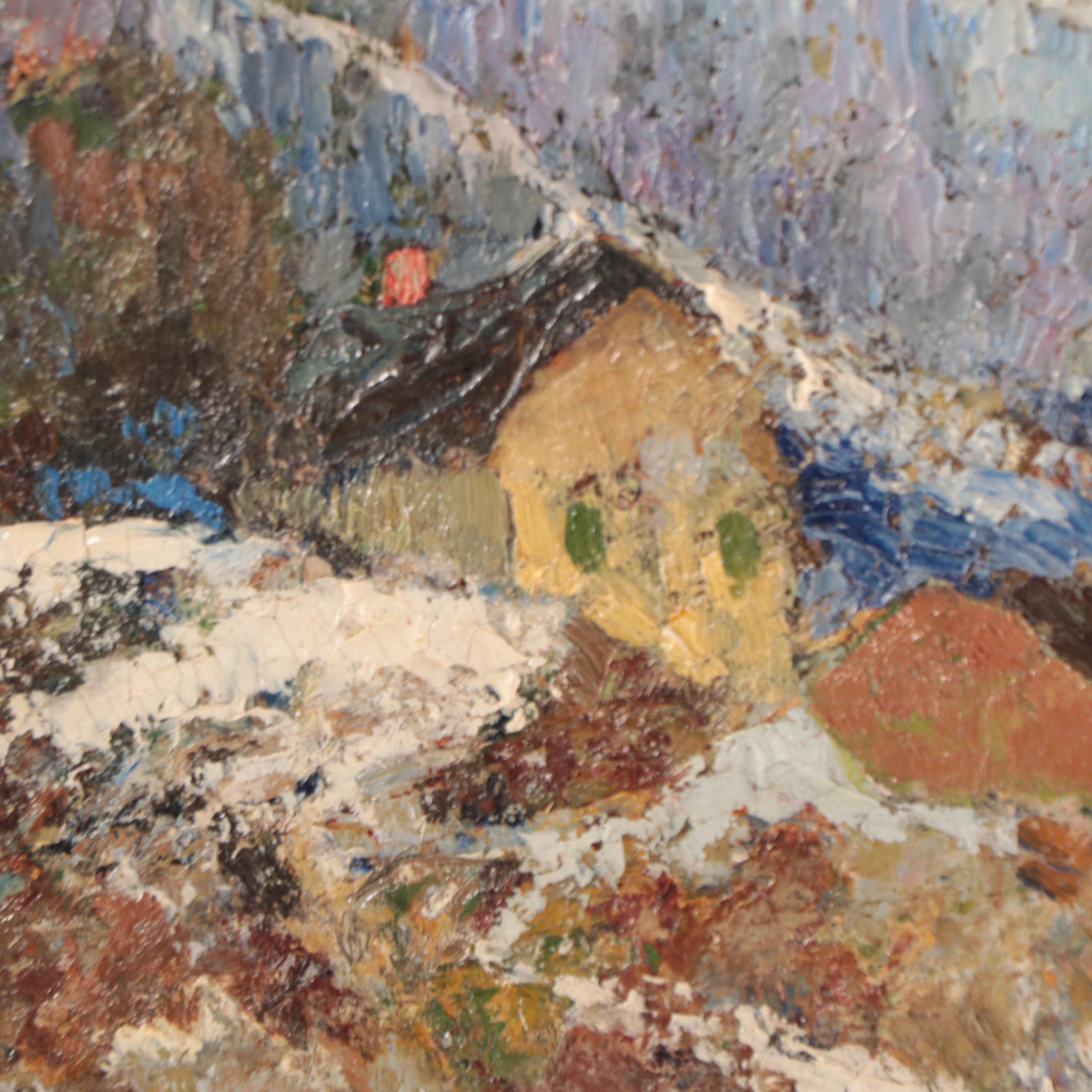 John Dwyer Landscape Oil Painting of Cabin