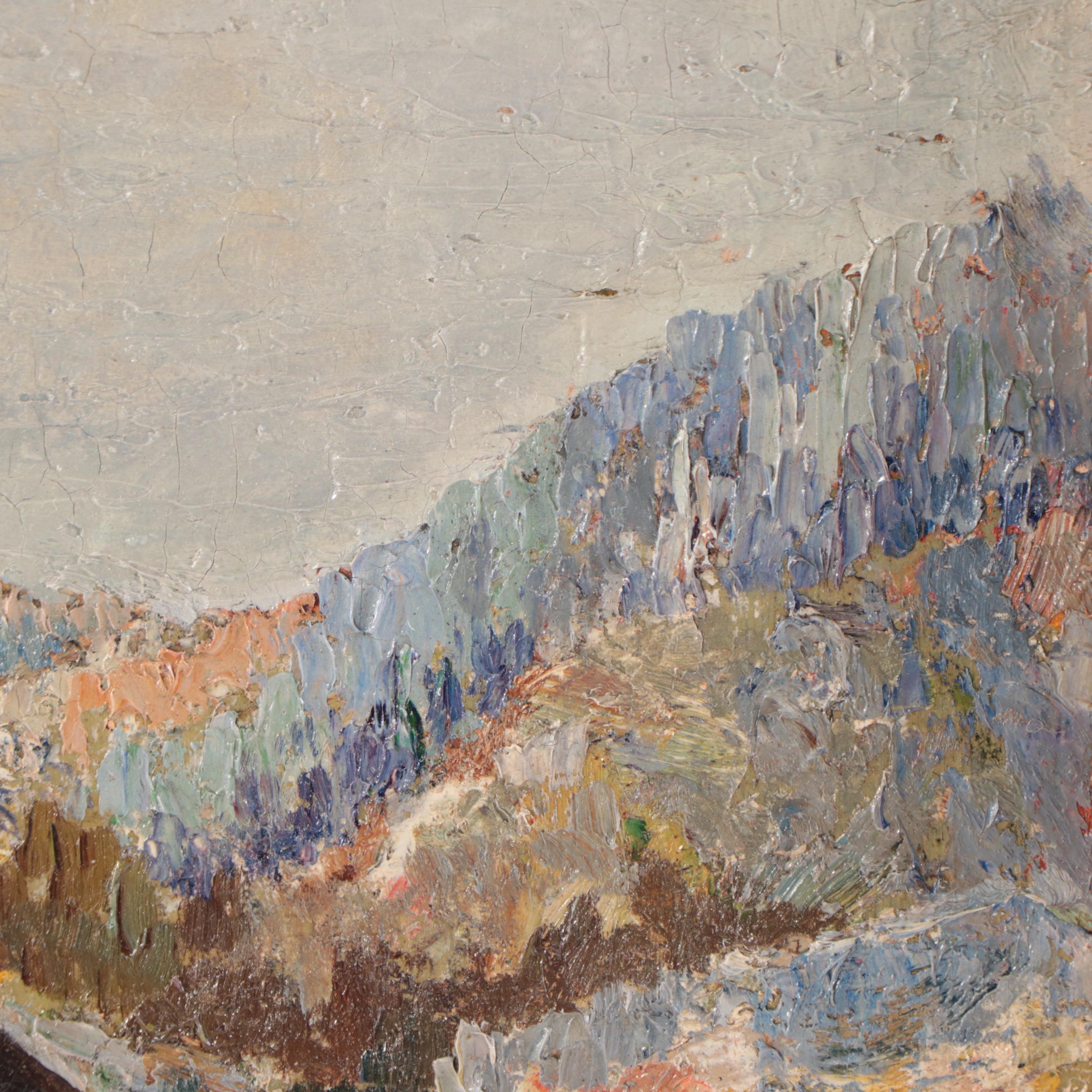 John Dwyer Landscape Oil Painting of Cabin