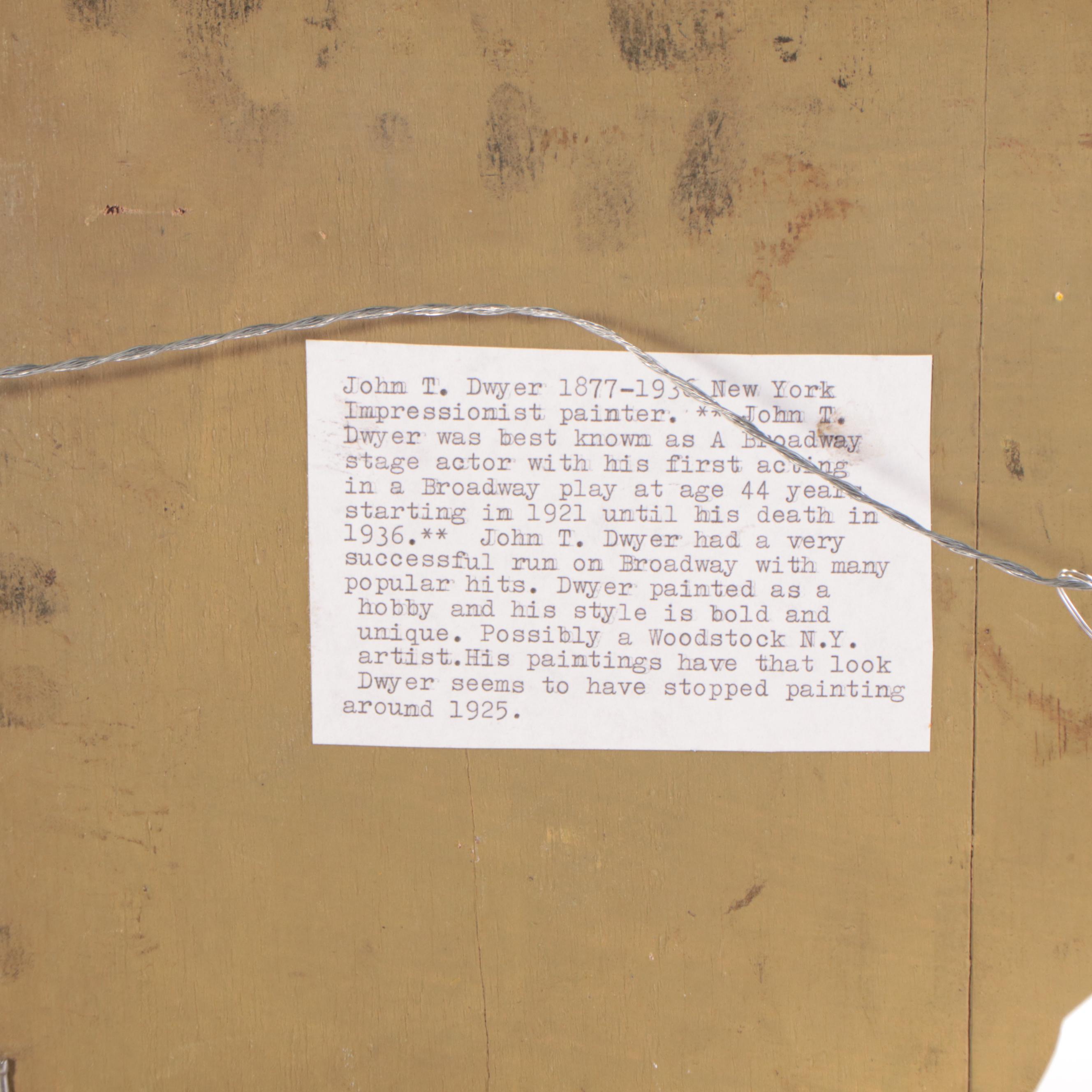 John Dwyer Landscape Oil Painting of Cabin