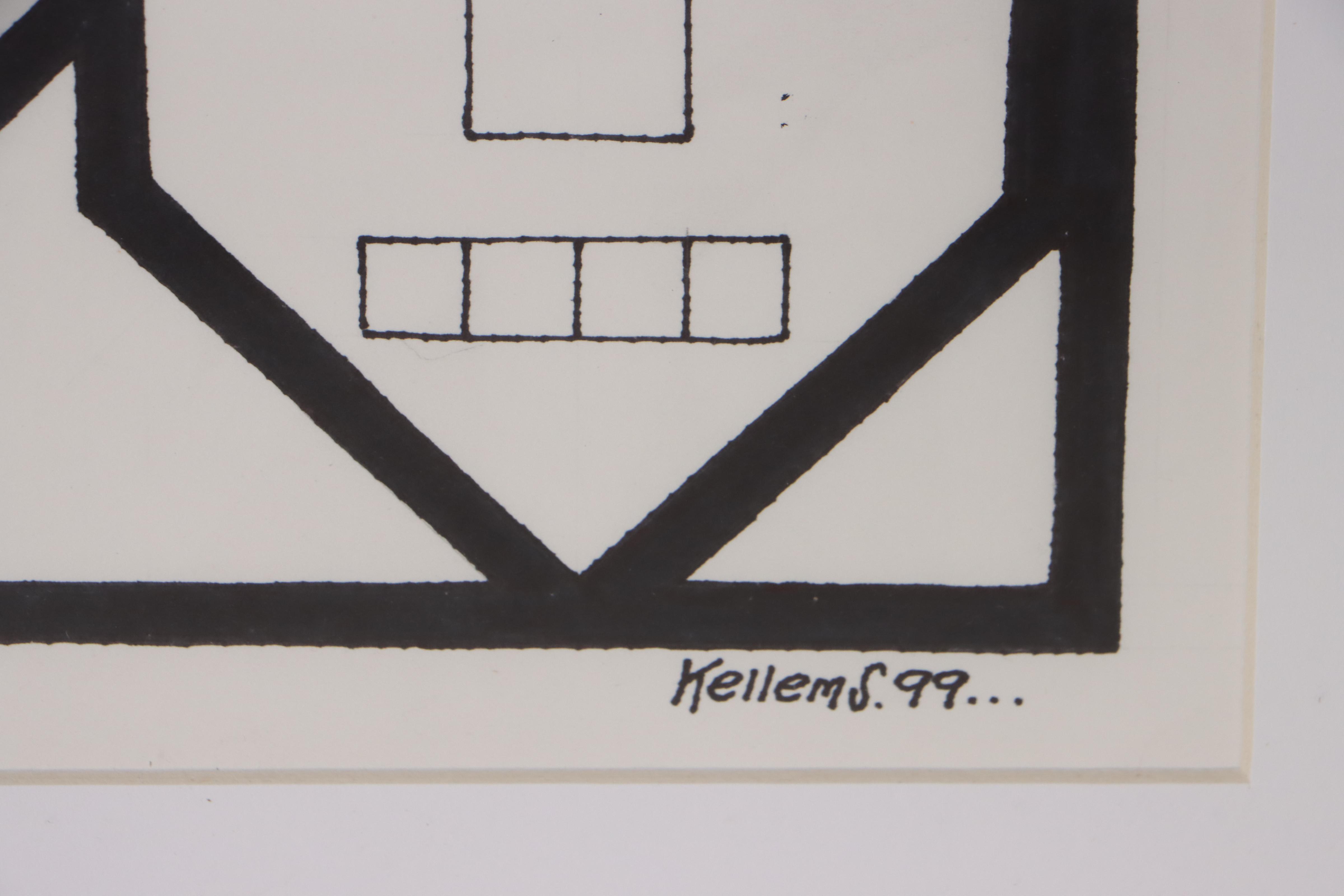 Jerry Kellems Ink Drawing, 1999