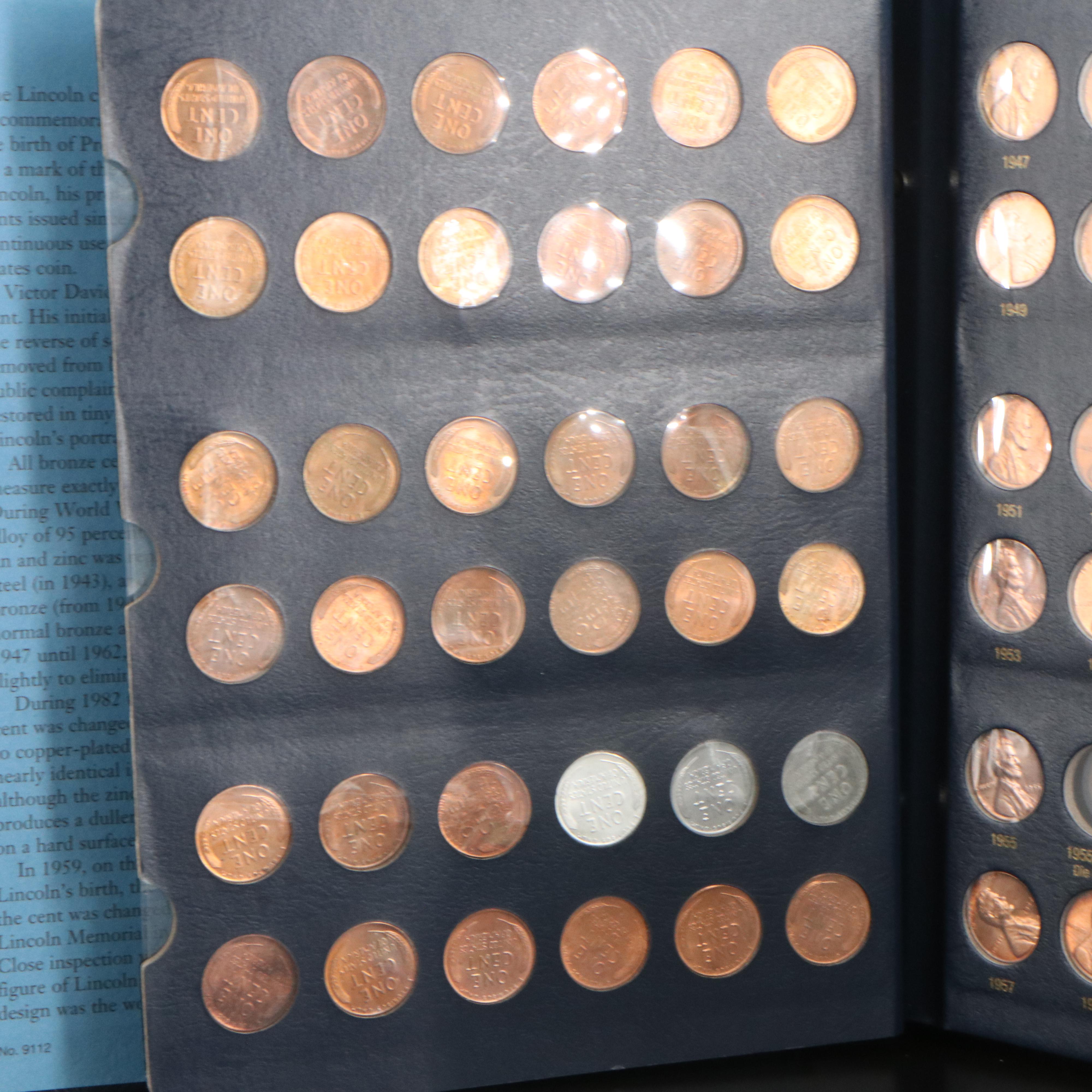 Lincoln Cent Collection Complete from 1935-1995 in a Whitman Coin Album