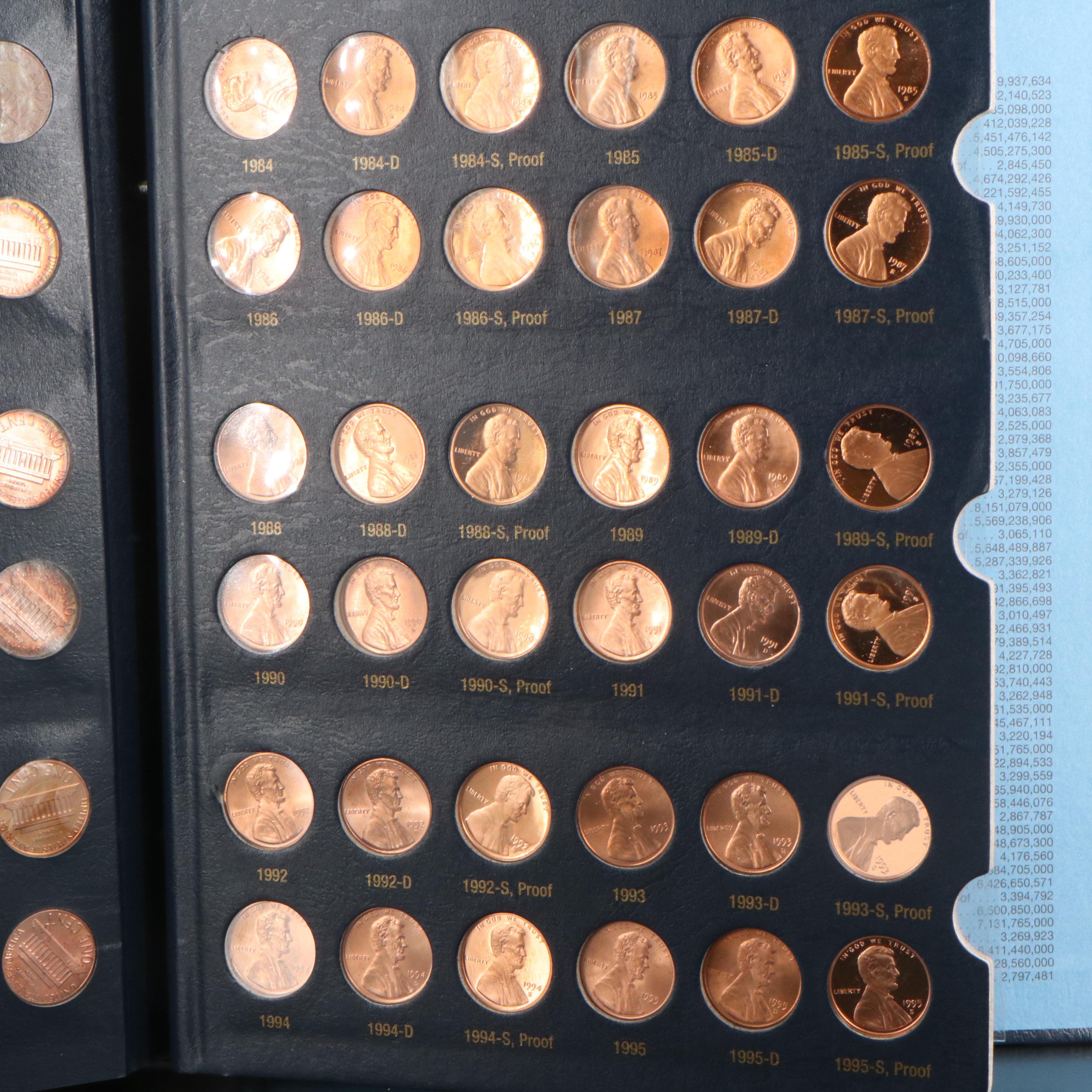Lincoln Cent Collection Complete from 1935-1995 in a Whitman Coin Album