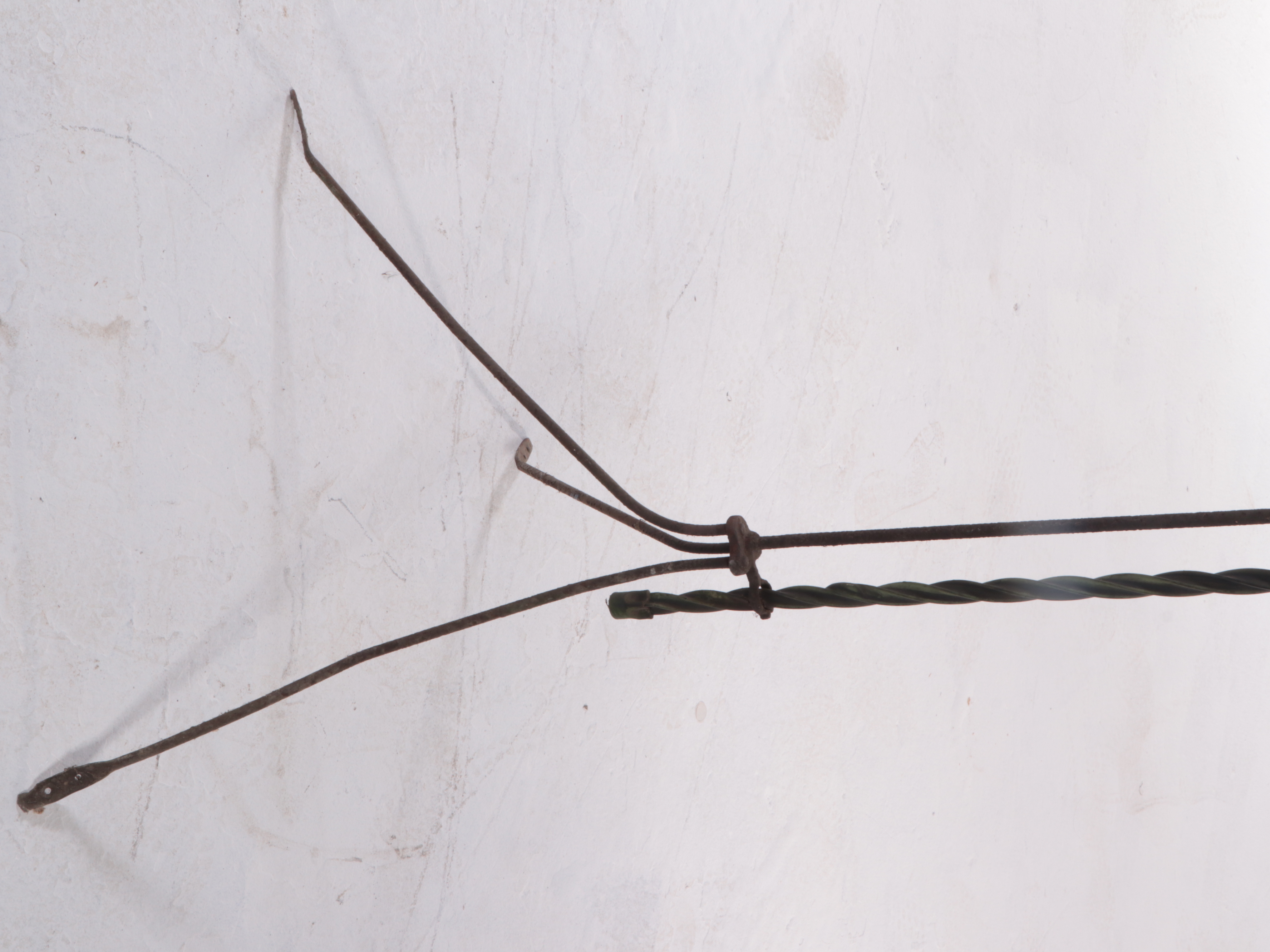 Victorian Metal and Glass Lightning Rod with Display Stand