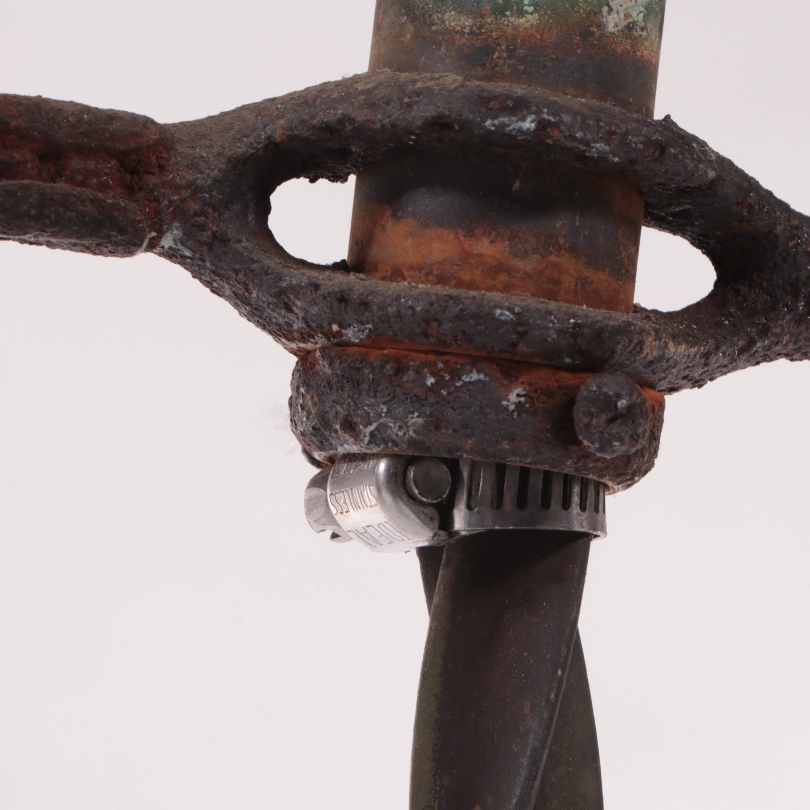 Victorian Metal and Glass Lightning Rod with Display Stand