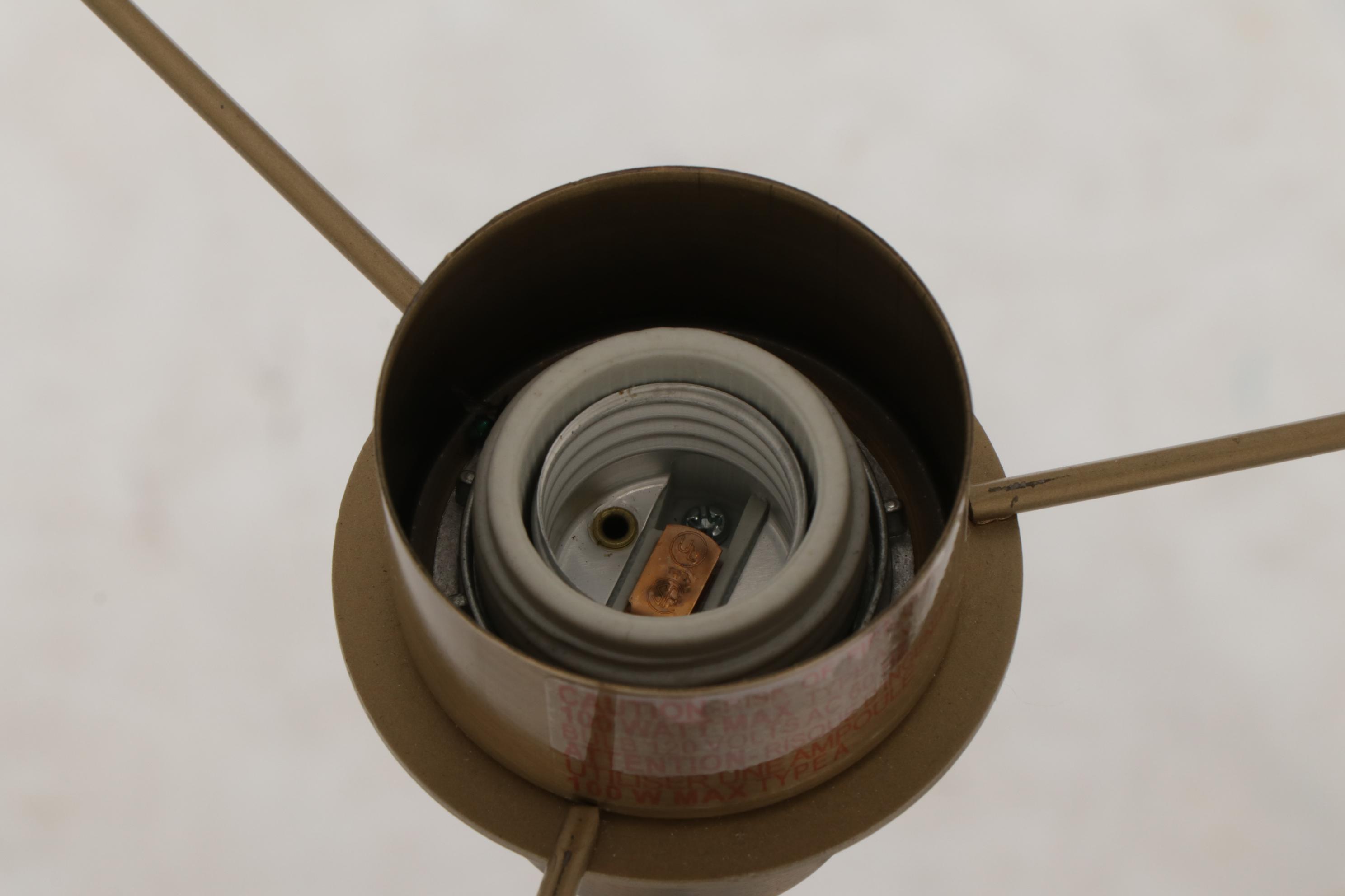 Pair of Uttermost Brass and Acrylic Table Lamps, Contemporary