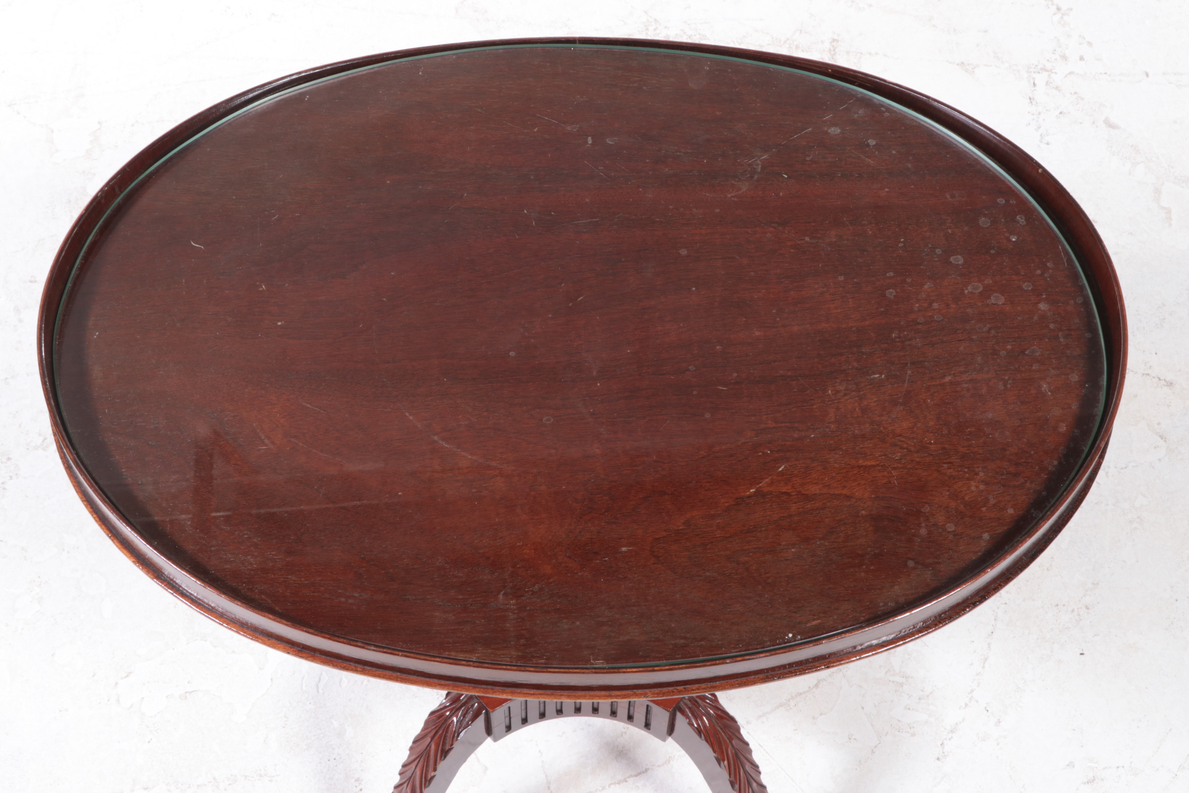 Mersman Classical Style Mahogany Lyre-Base Side Table, 20th Century