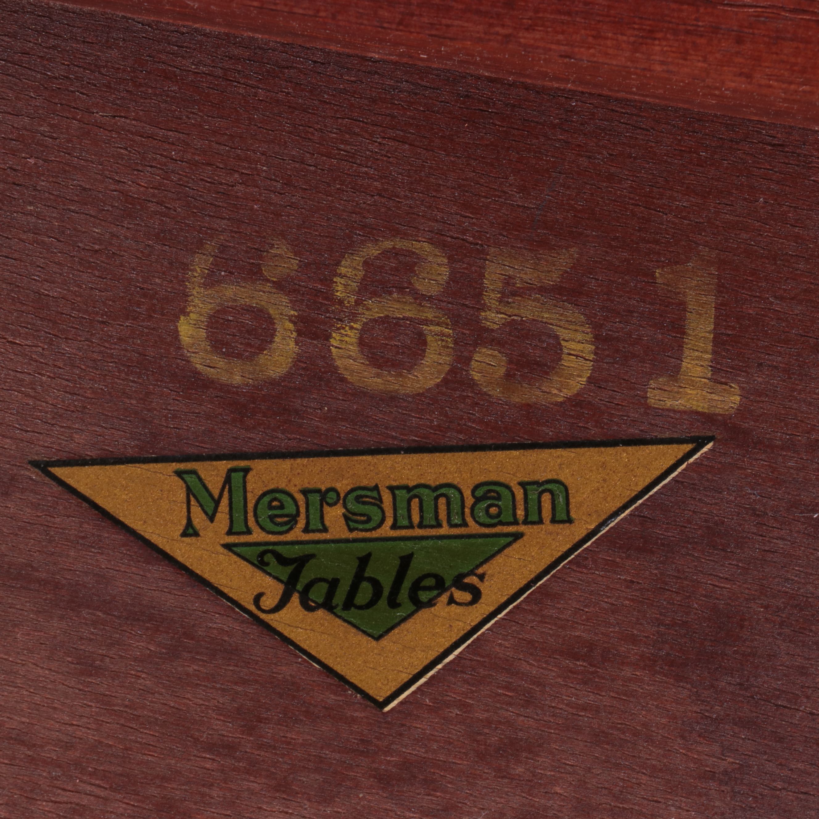 Mersman Classical Style Mahogany Lyre-Base Side Table, 20th Century