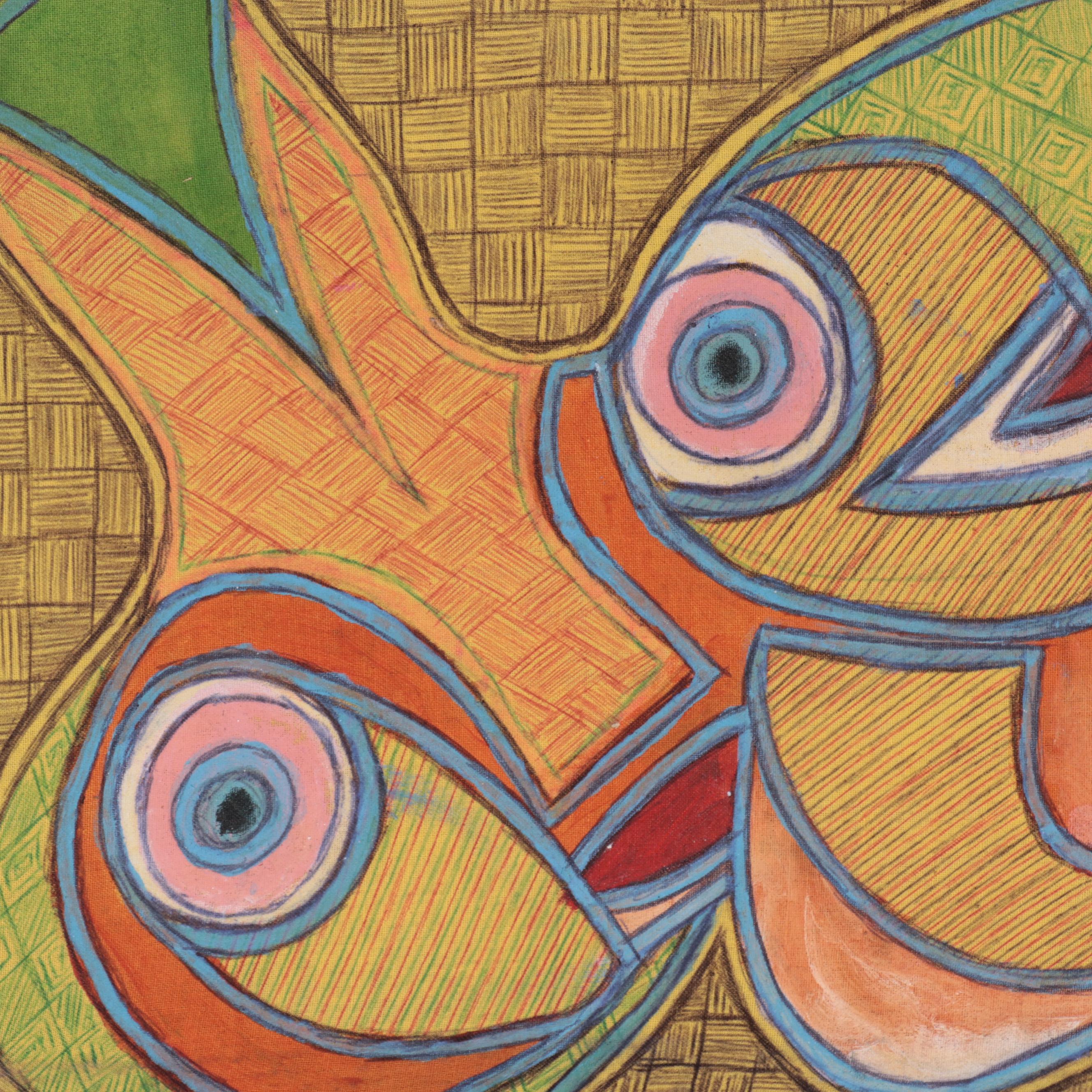 Kayode Buraimoh Mixed Media Painting, 2013