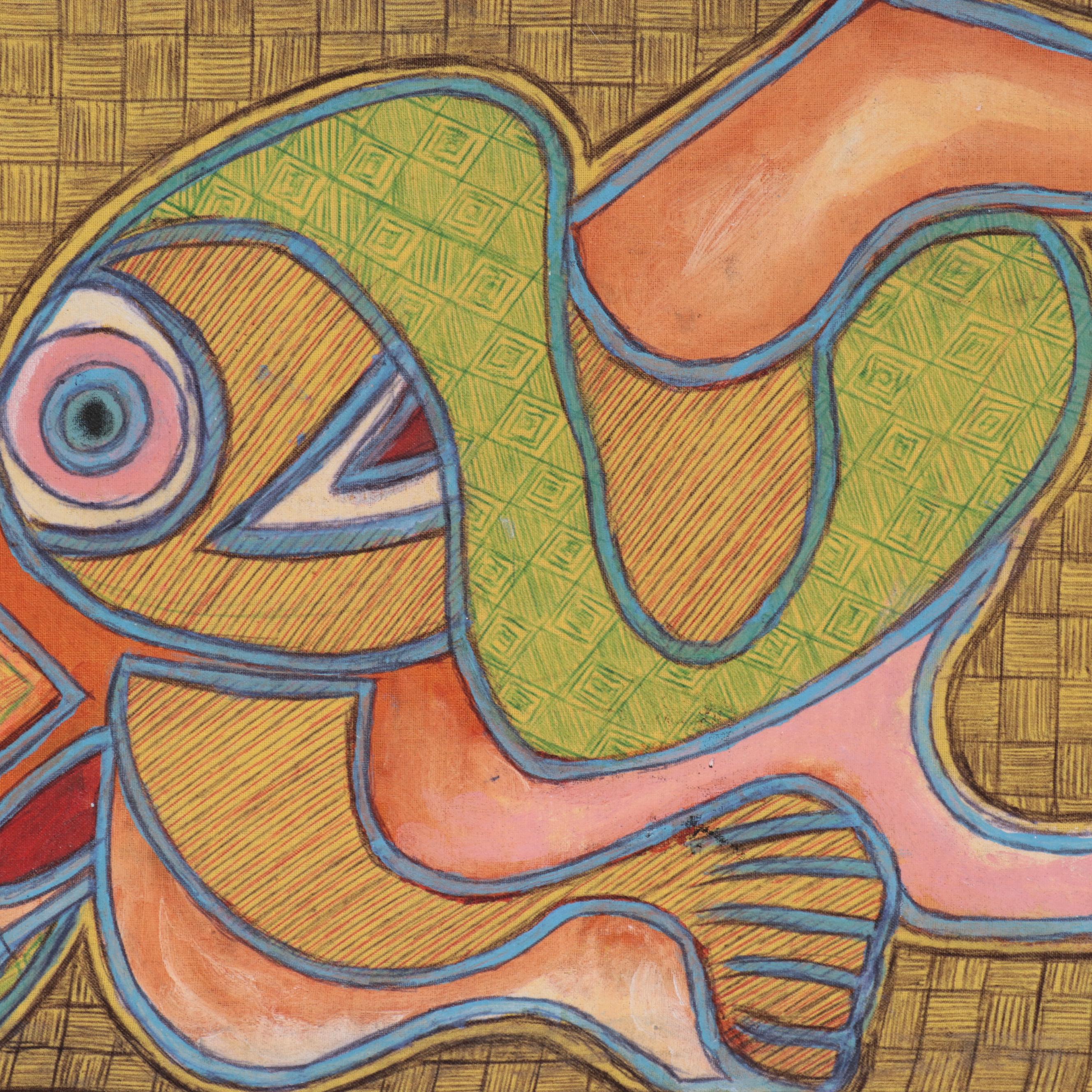 Kayode Buraimoh Mixed Media Painting, 2013