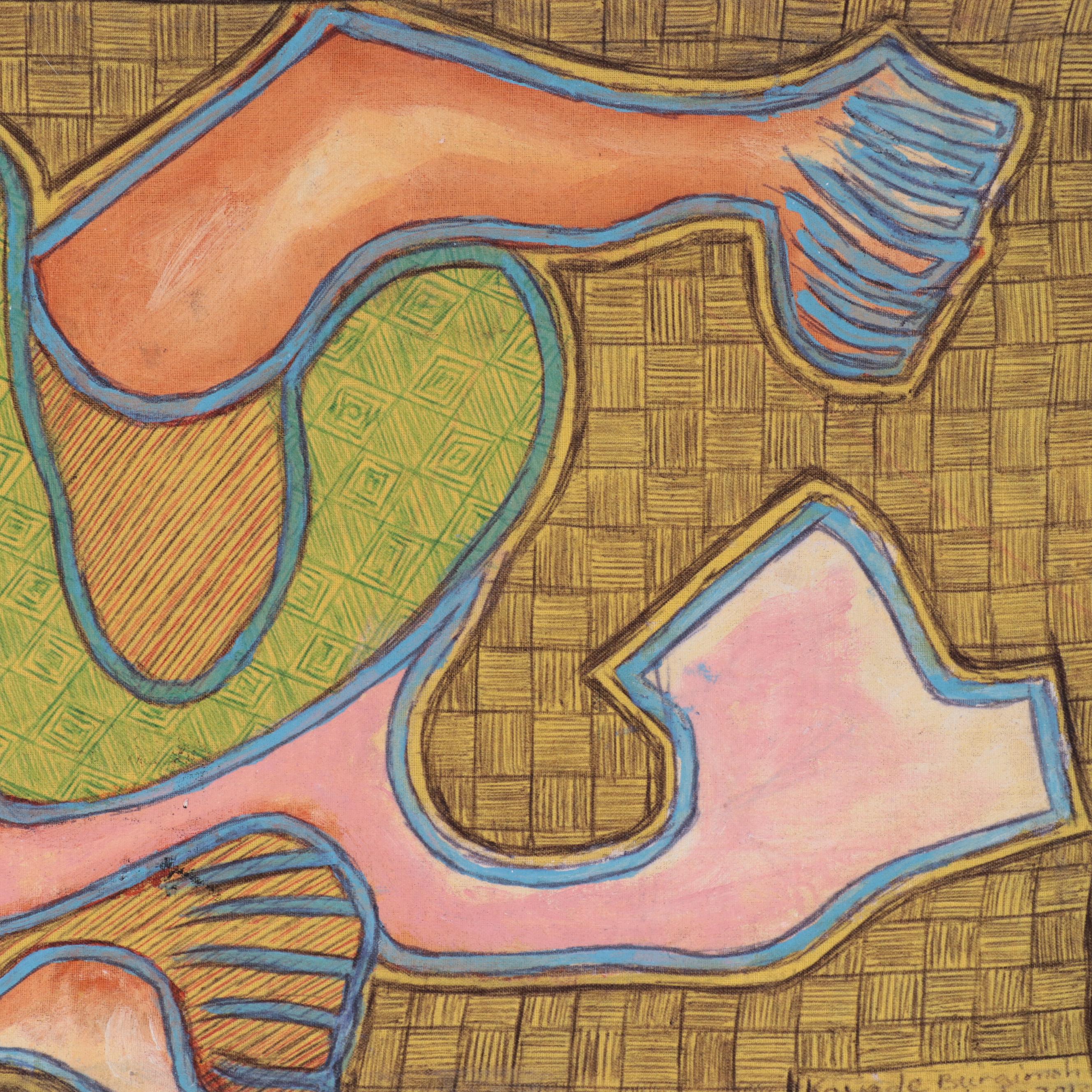 Kayode Buraimoh Mixed Media Painting, 2013