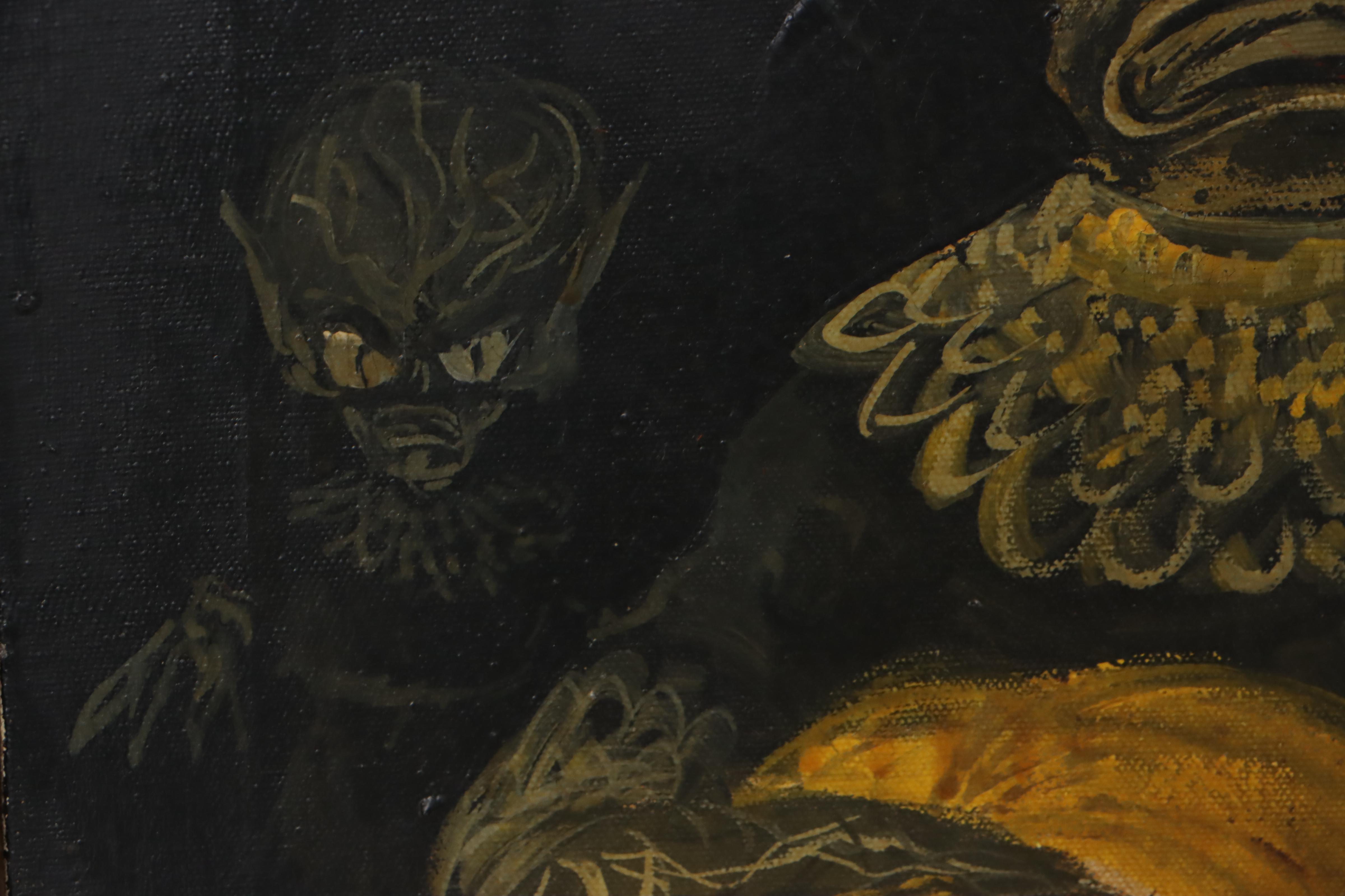 Leonard Fornalik Oil Painting "Invasion of the Saucer-men"