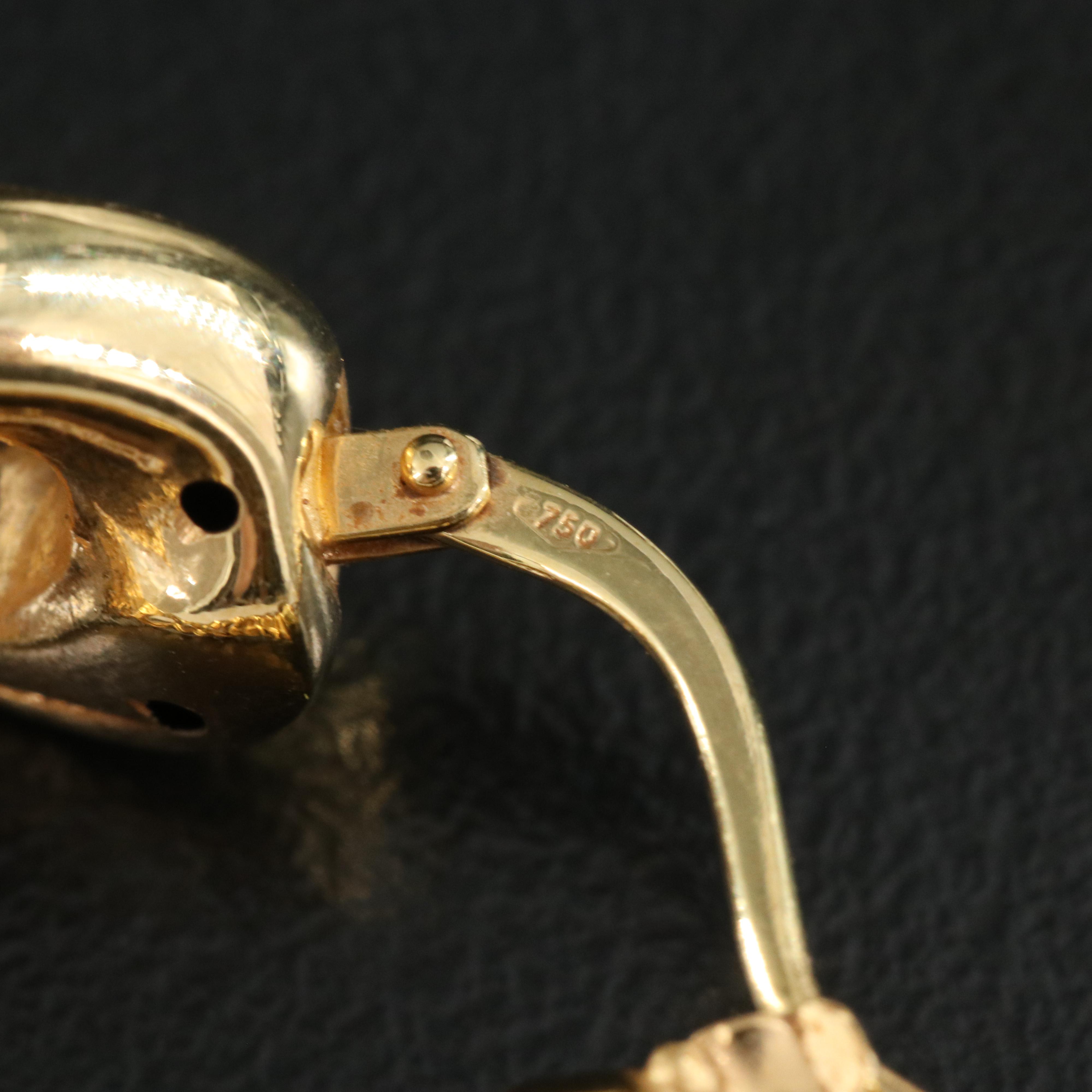 Raika 18K Graduated Curb Chain Motif Hoop Earrings with Greek Key Detail