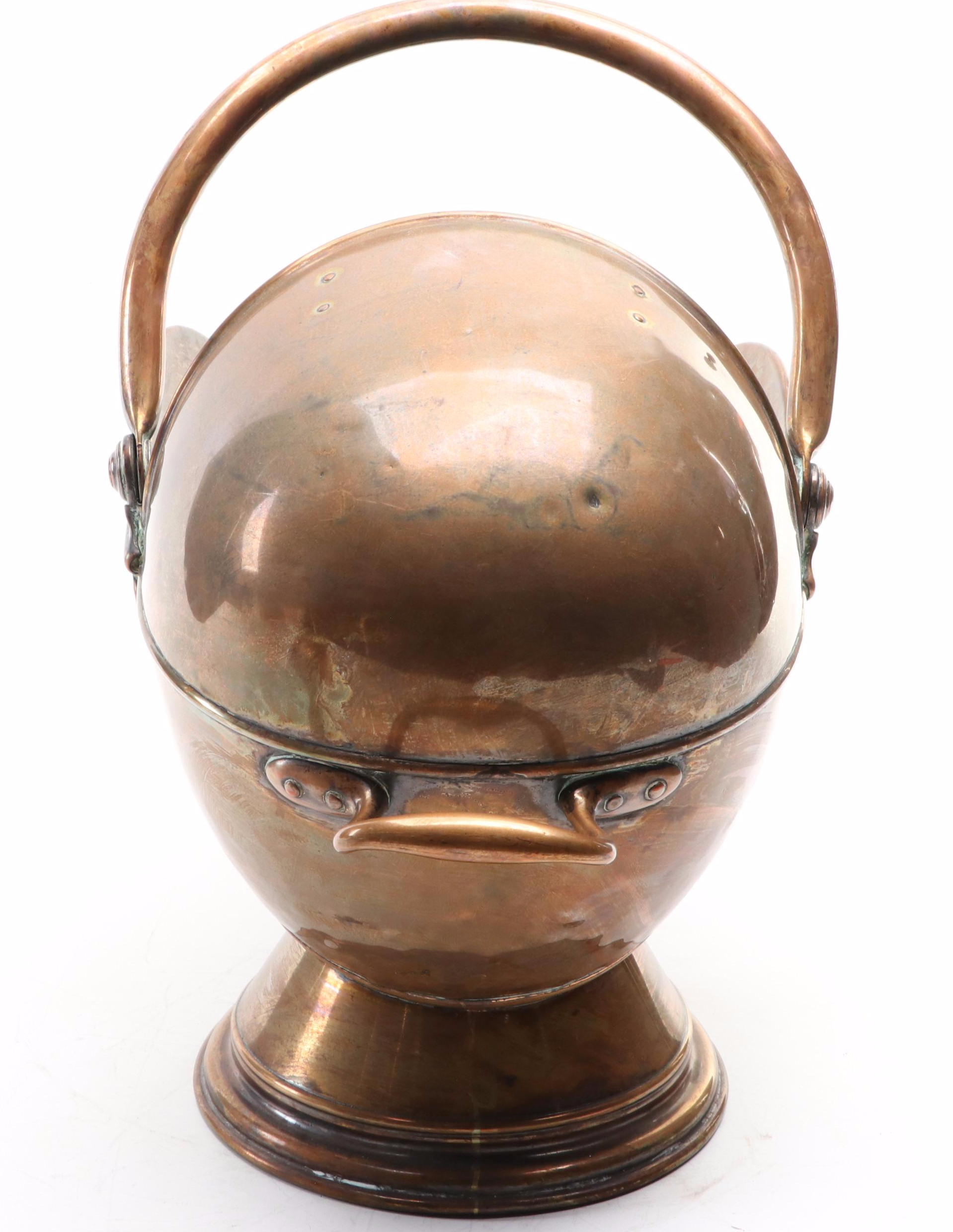 Copper Coal Scuttle with Scoop, Late 19th/ Early 20th Century