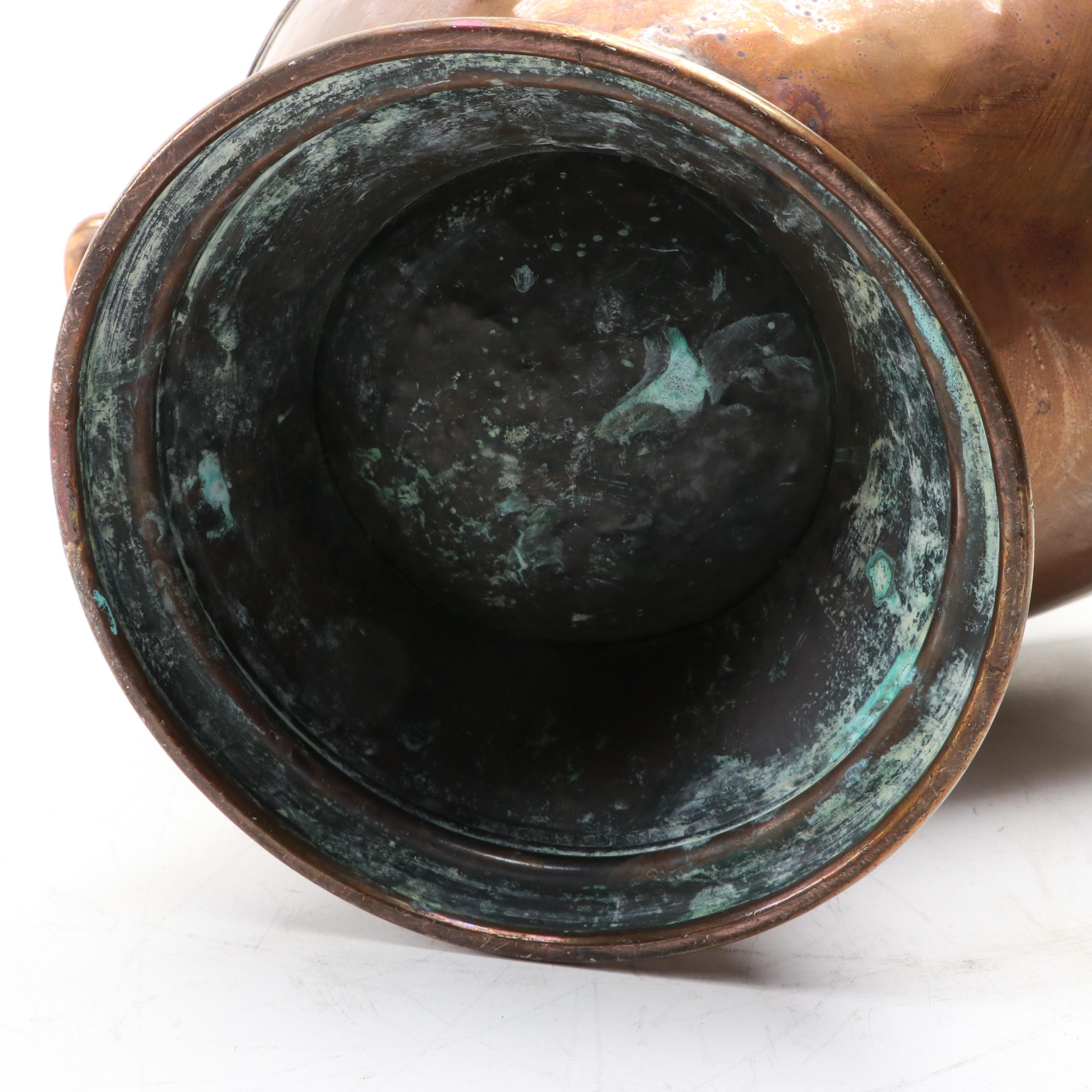 Copper Coal Scuttle with Scoop, Late 19th/ Early 20th Century