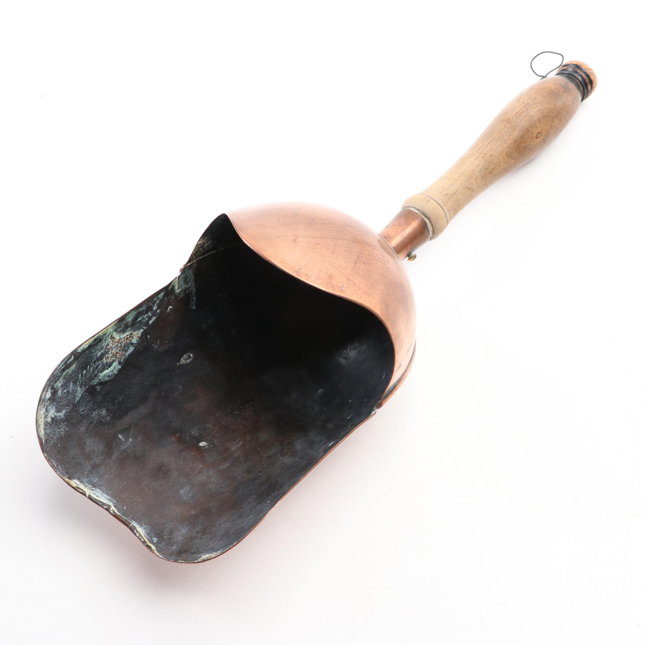 Copper Coal Scuttle with Scoop, Late 19th/ Early 20th Century