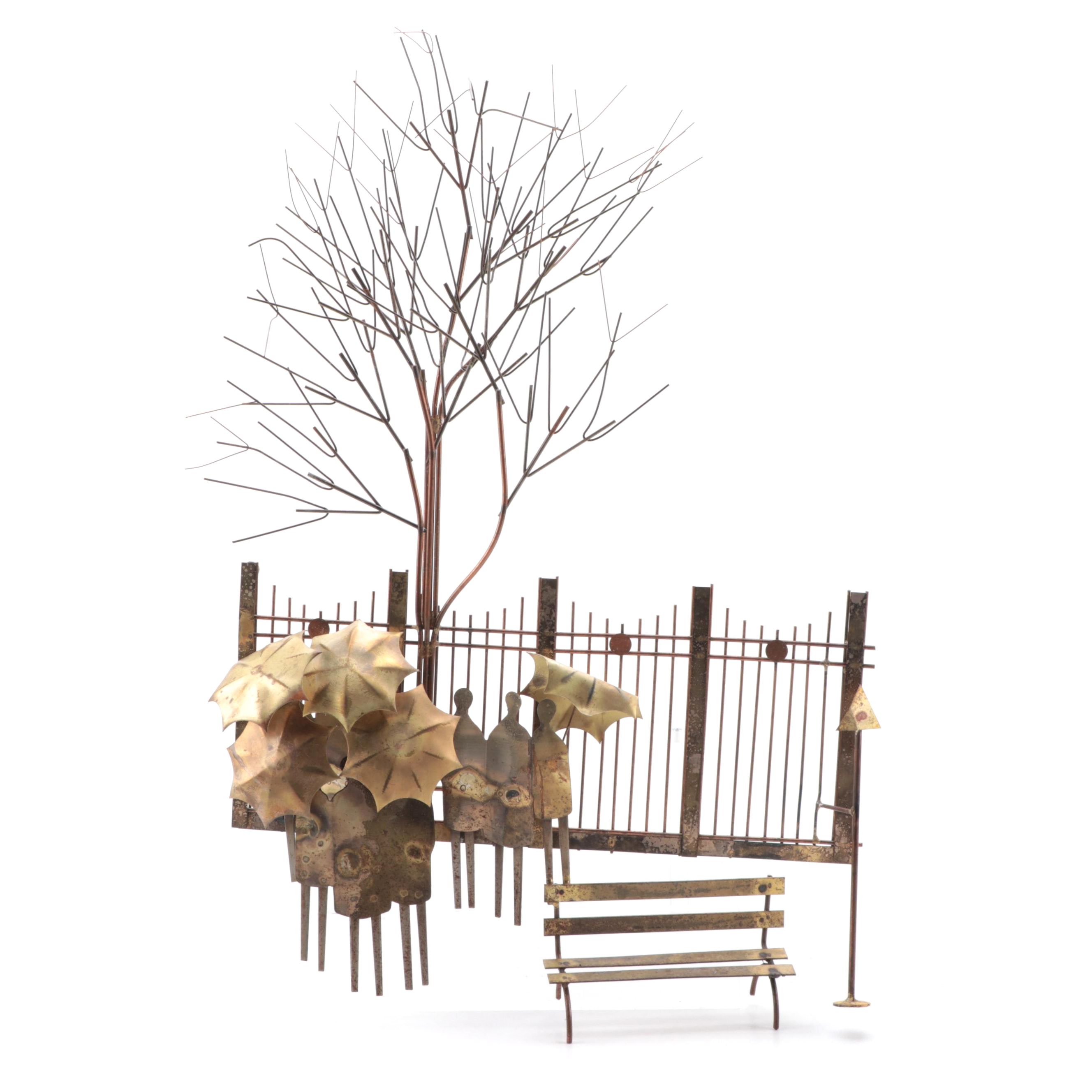 Curtis Jeré Copper and Brass Wall Sculpture