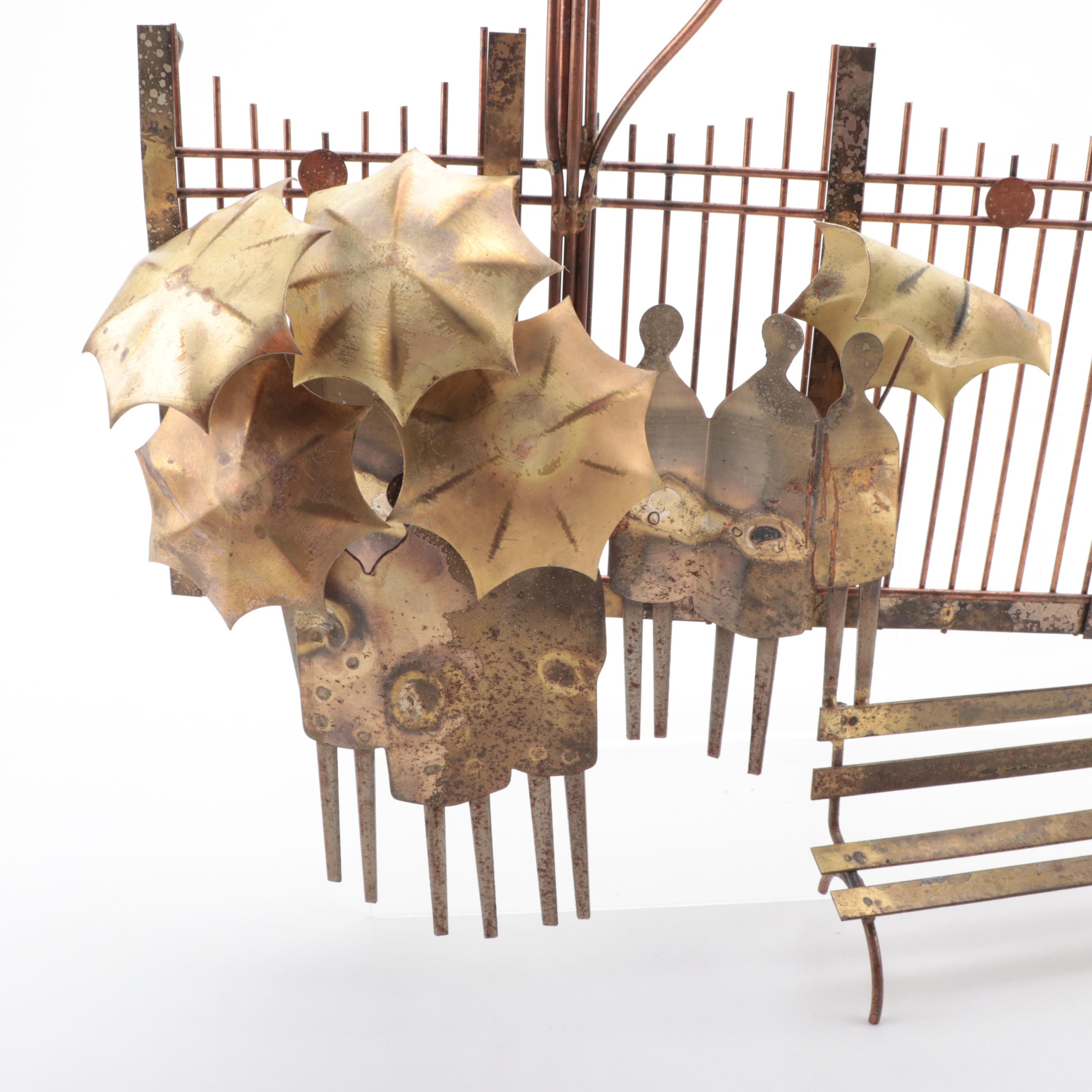 Curtis Jeré Copper and Brass Wall Sculpture