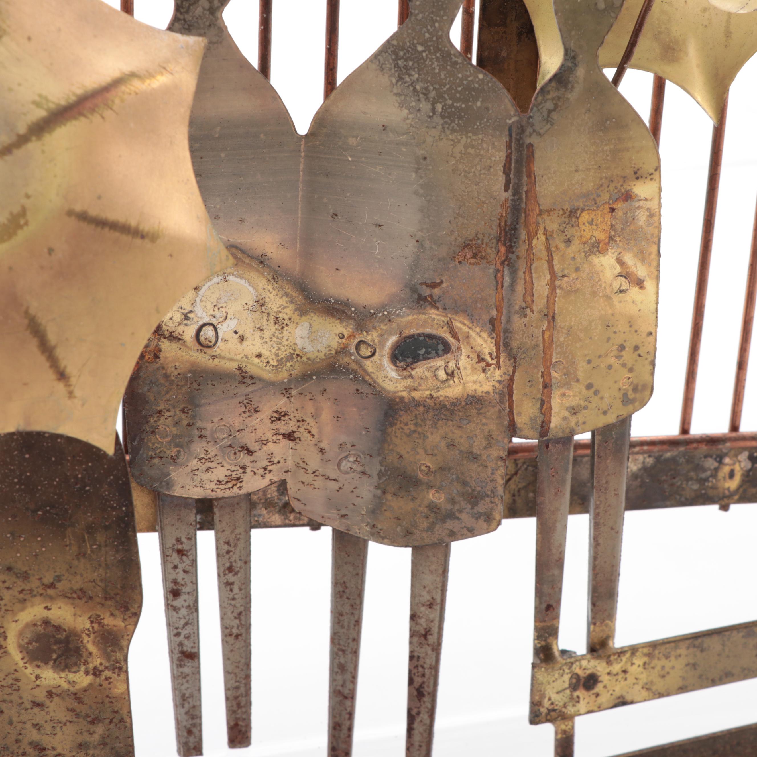Curtis Jeré Copper and Brass Wall Sculpture