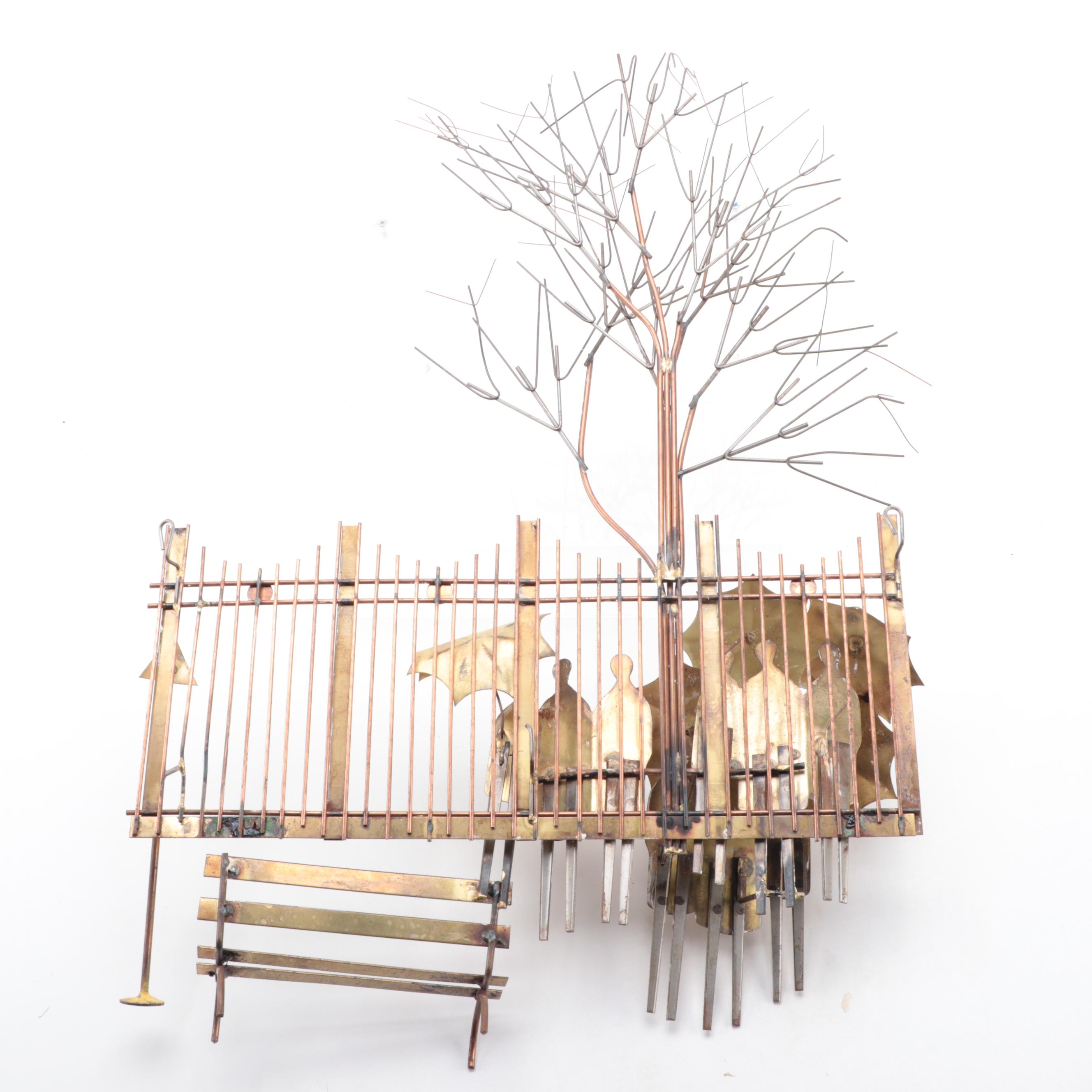 Curtis Jeré Copper and Brass Wall Sculpture