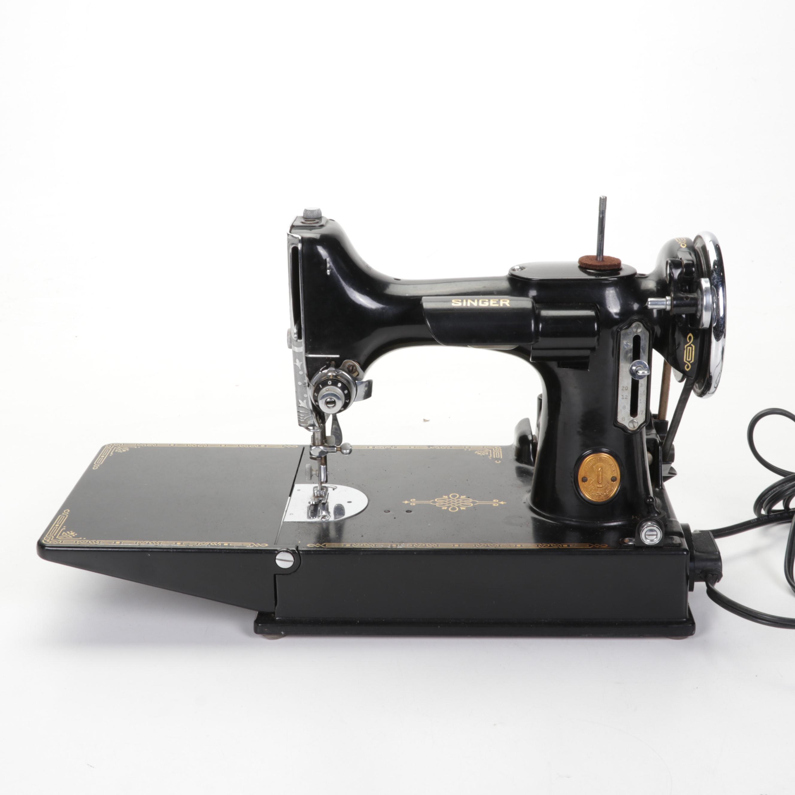 Singer Model 221 Portable Electric Sewing Machine, 1940