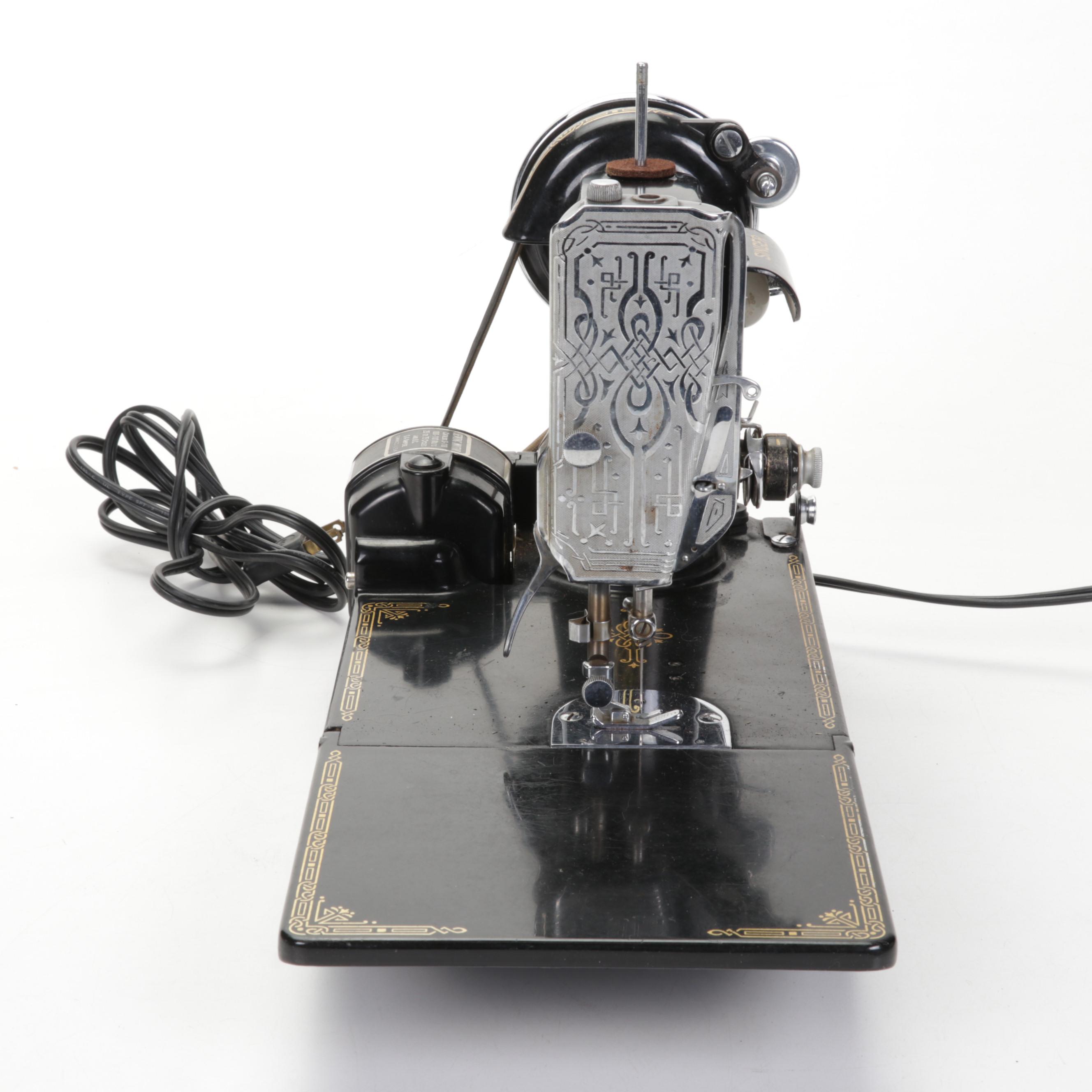 Singer Model 221 Portable Electric Sewing Machine, 1940