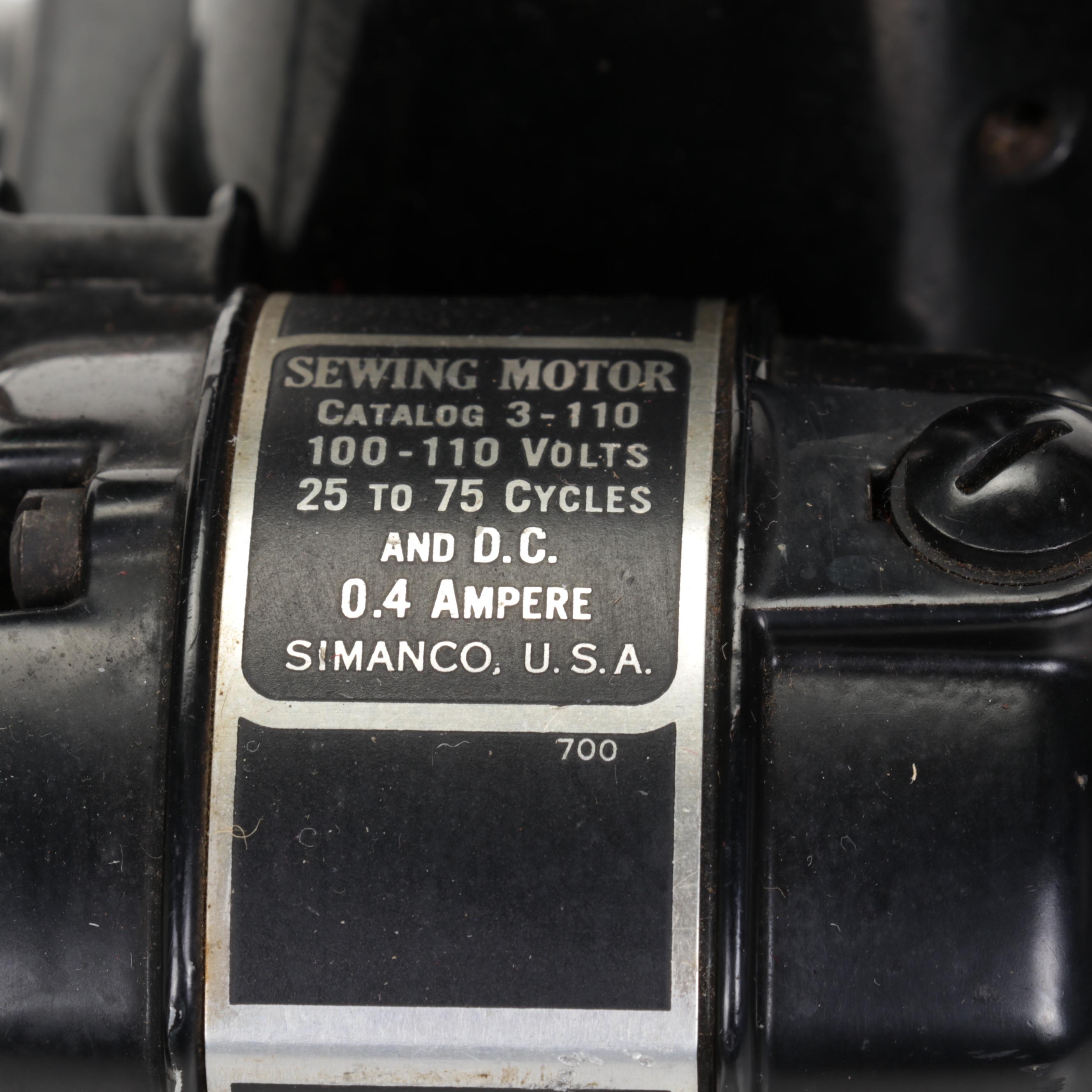 Singer Model 221 Portable Electric Sewing Machine, 1940