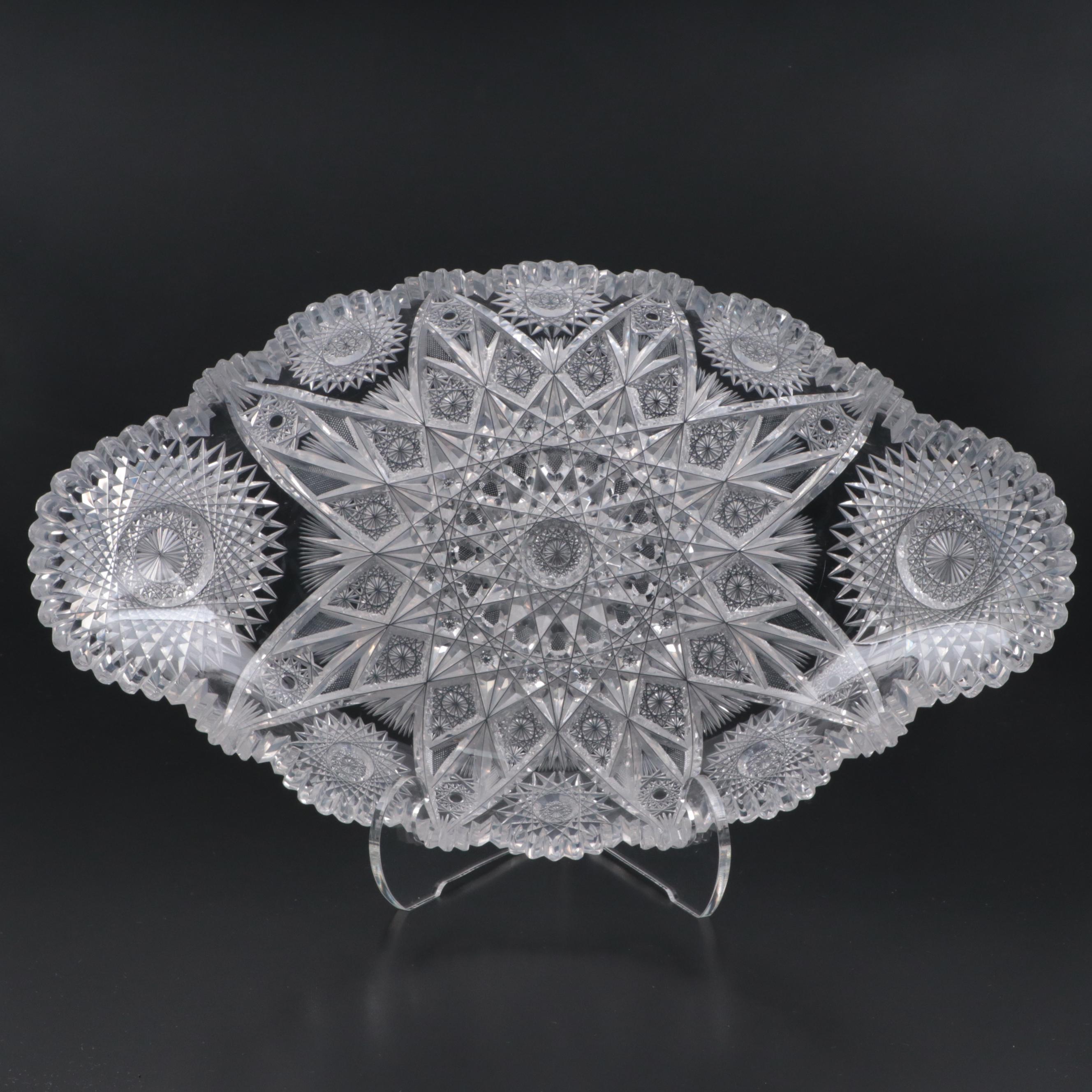 Gowans, Kent & Co. "Expanding Star" Brilliant Cut Glass Ice Cream Tray