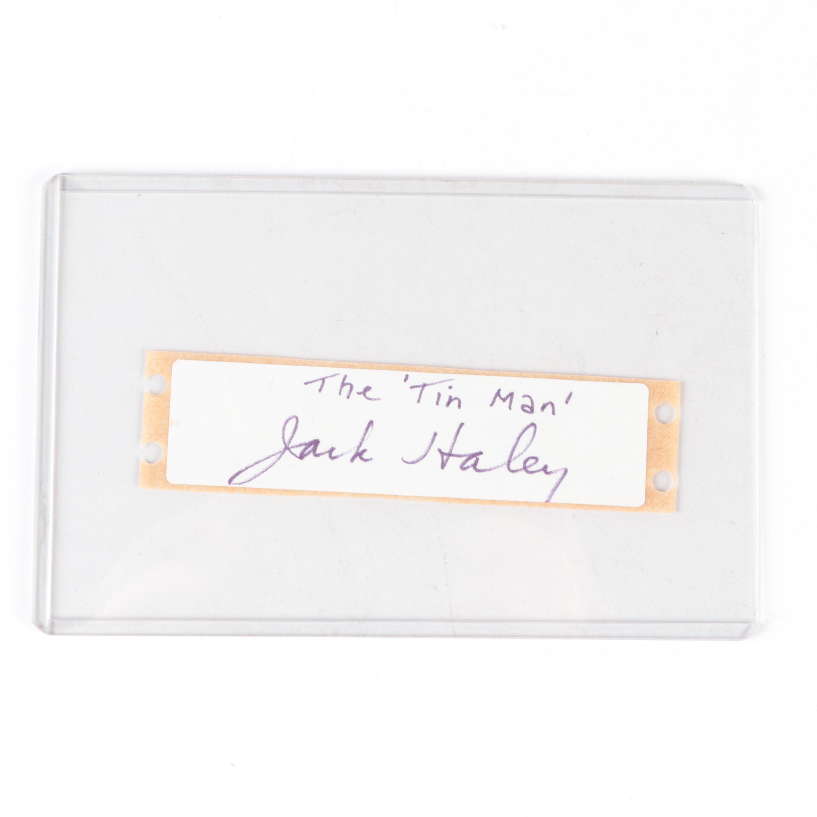 "The Wizard of Oz" 70th Anniversary DVD Box Set, "Tin Man" Jack Haley Signature