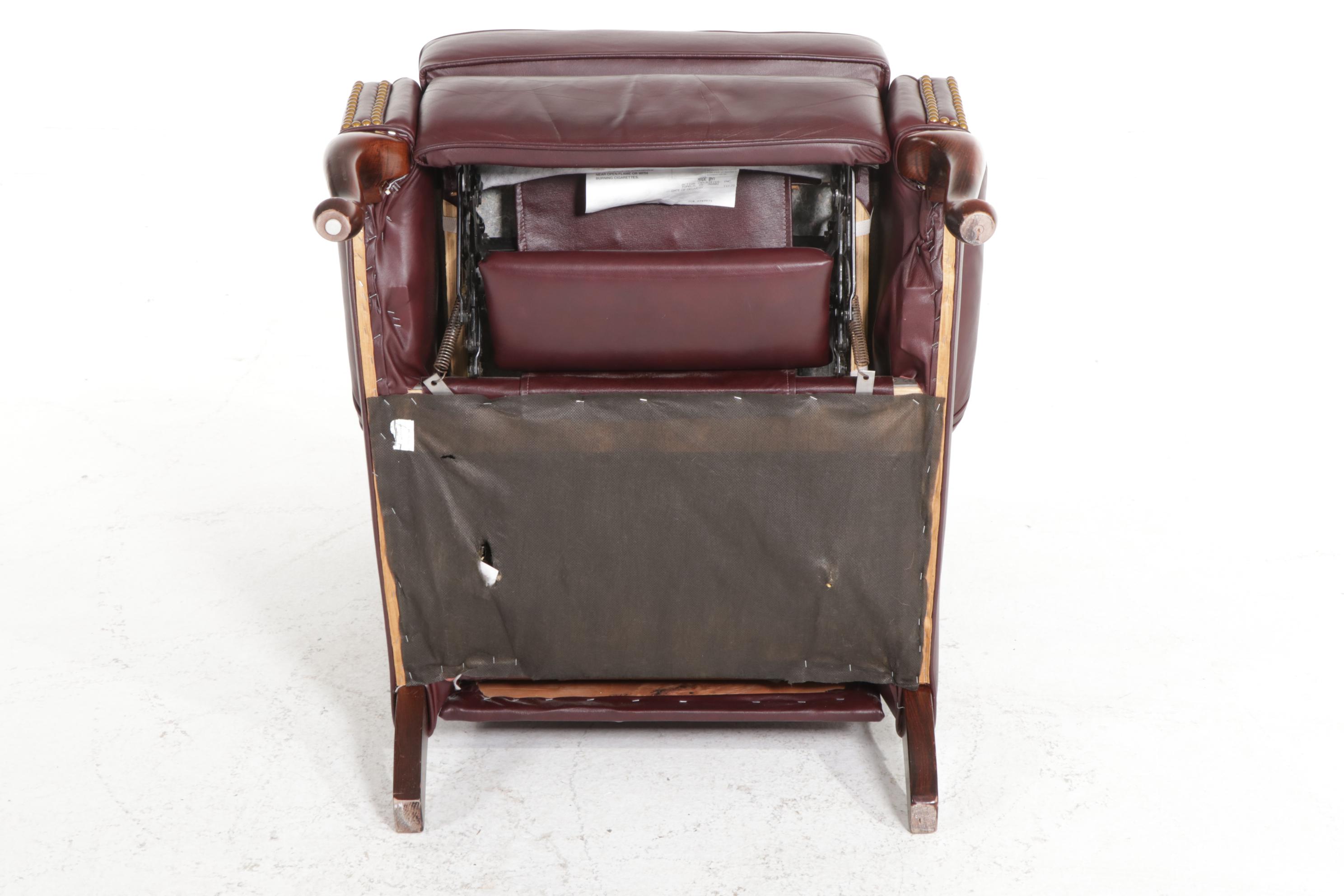 Lane "Action" Queen Anne Style Faux Leather Upholstered Recliner