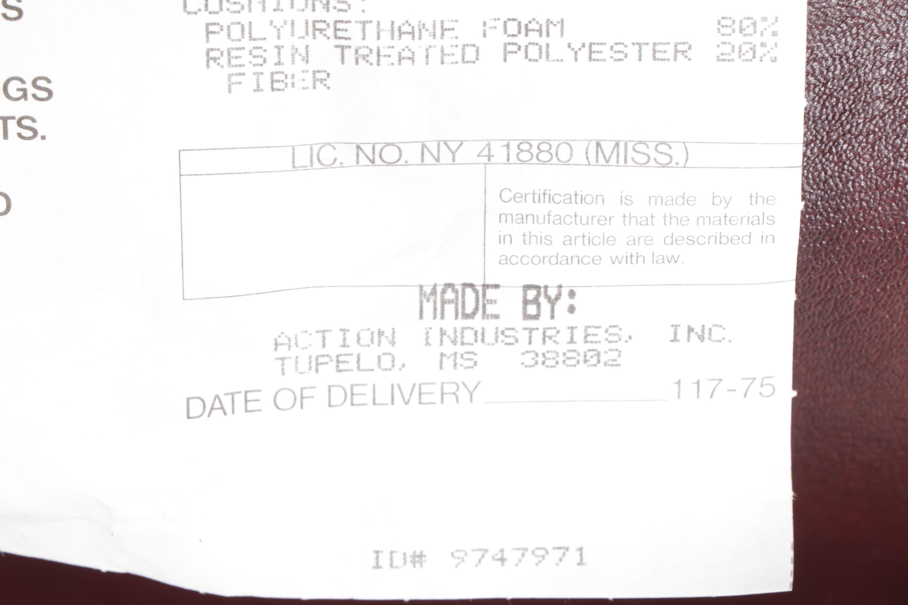 Lane "Action" Queen Anne Style Faux Leather Upholstered Recliner