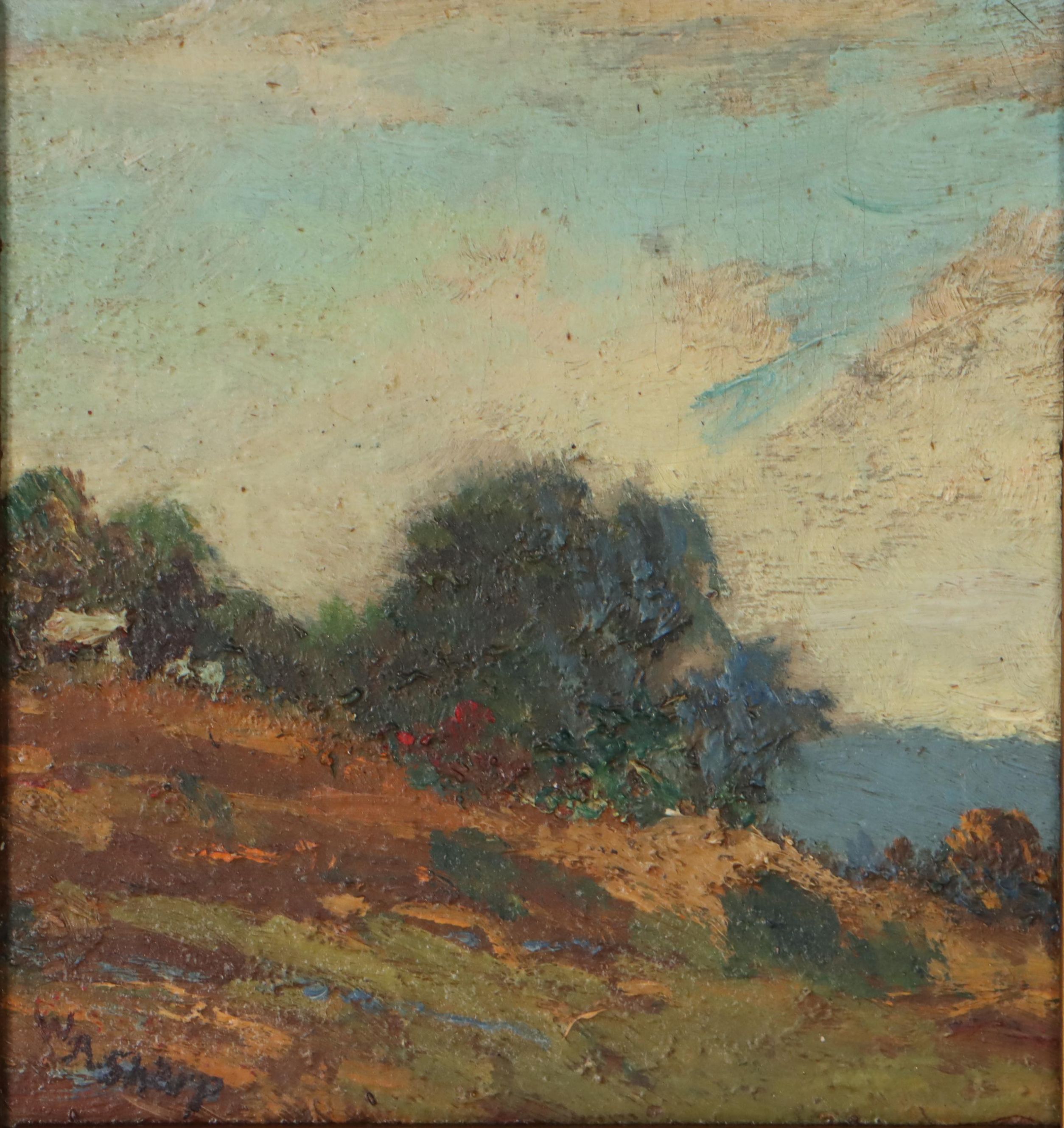 William Alexander Sharp Oil Painting "California Hillside," 1910