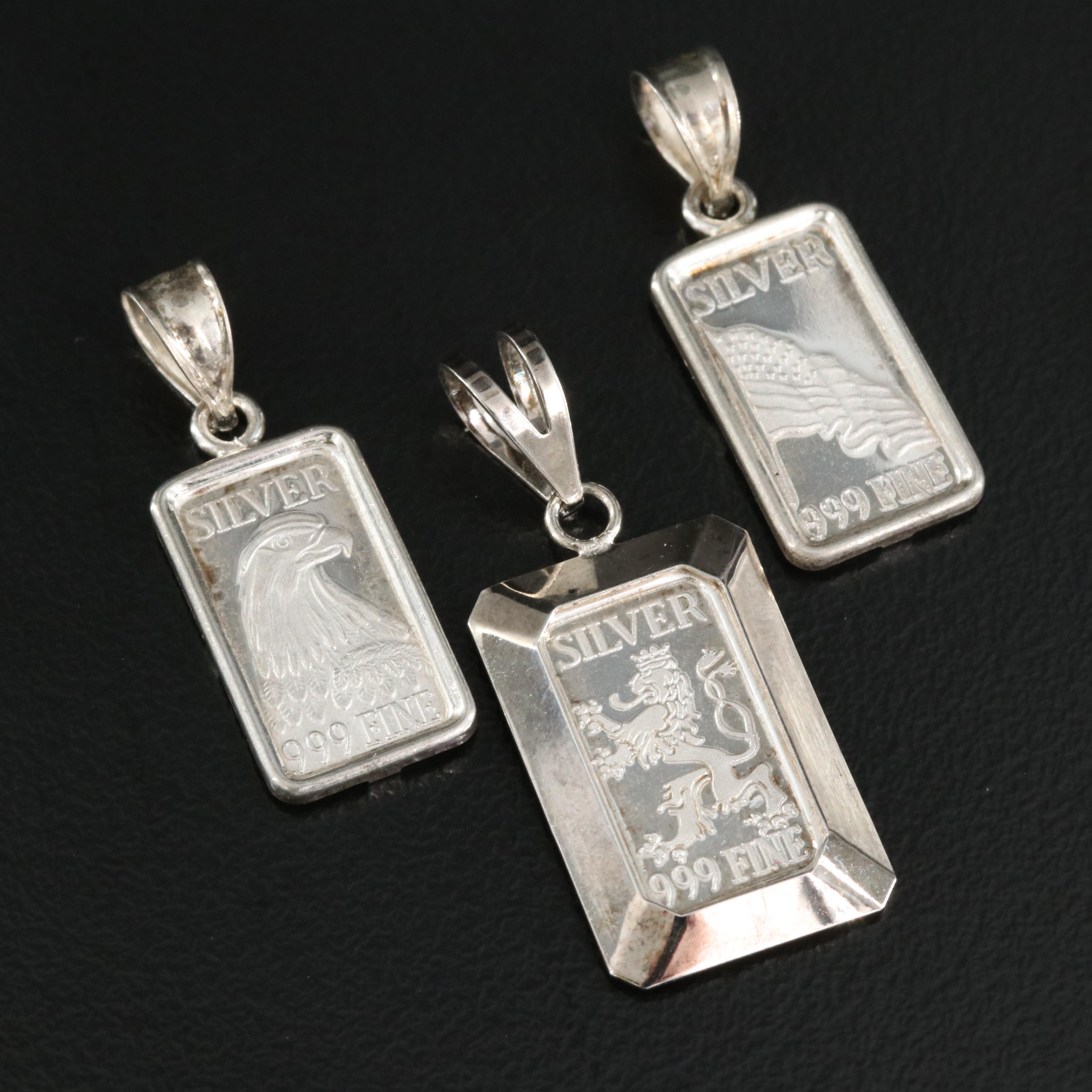Fine Silver Ingot Pendants