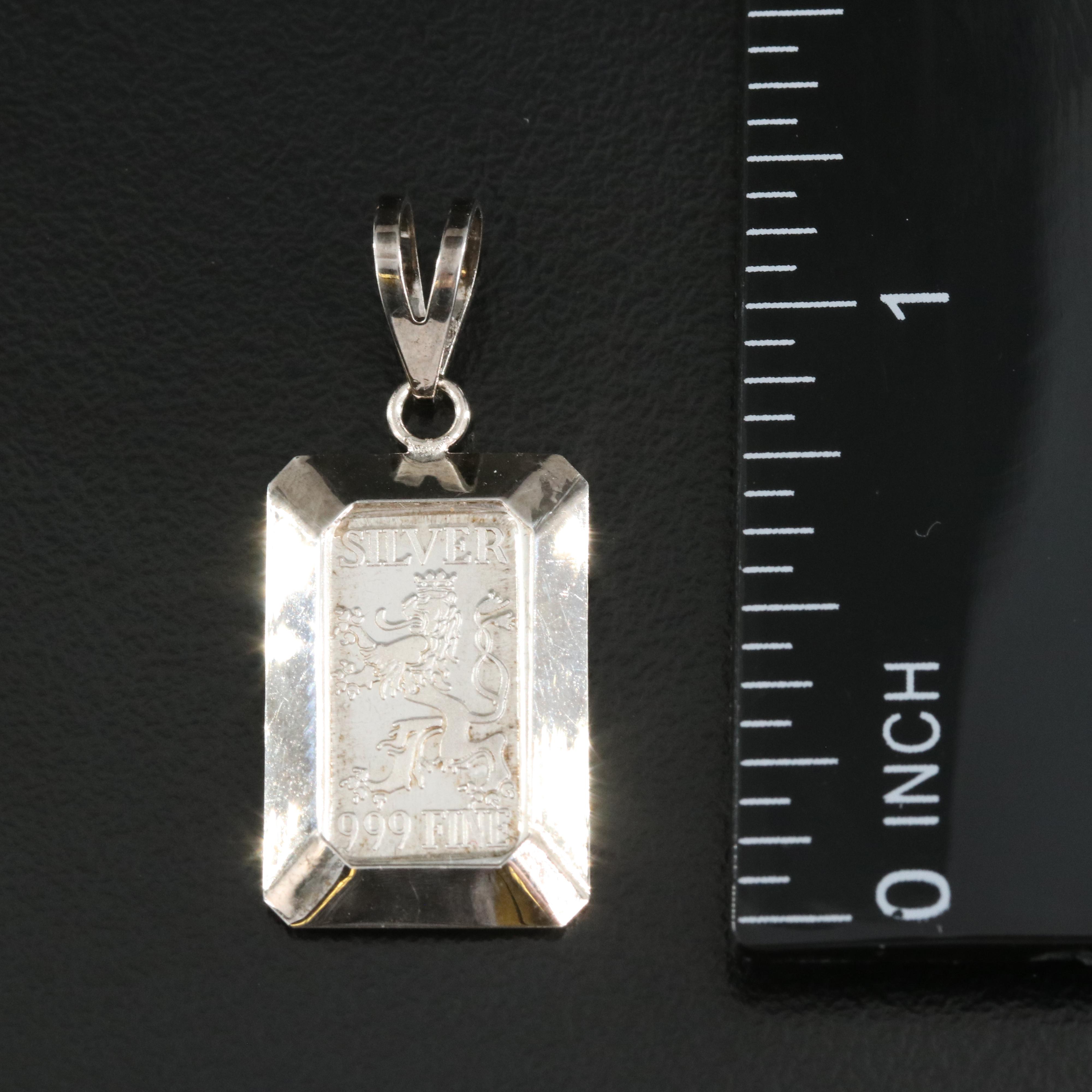 Fine Silver Ingot Pendants