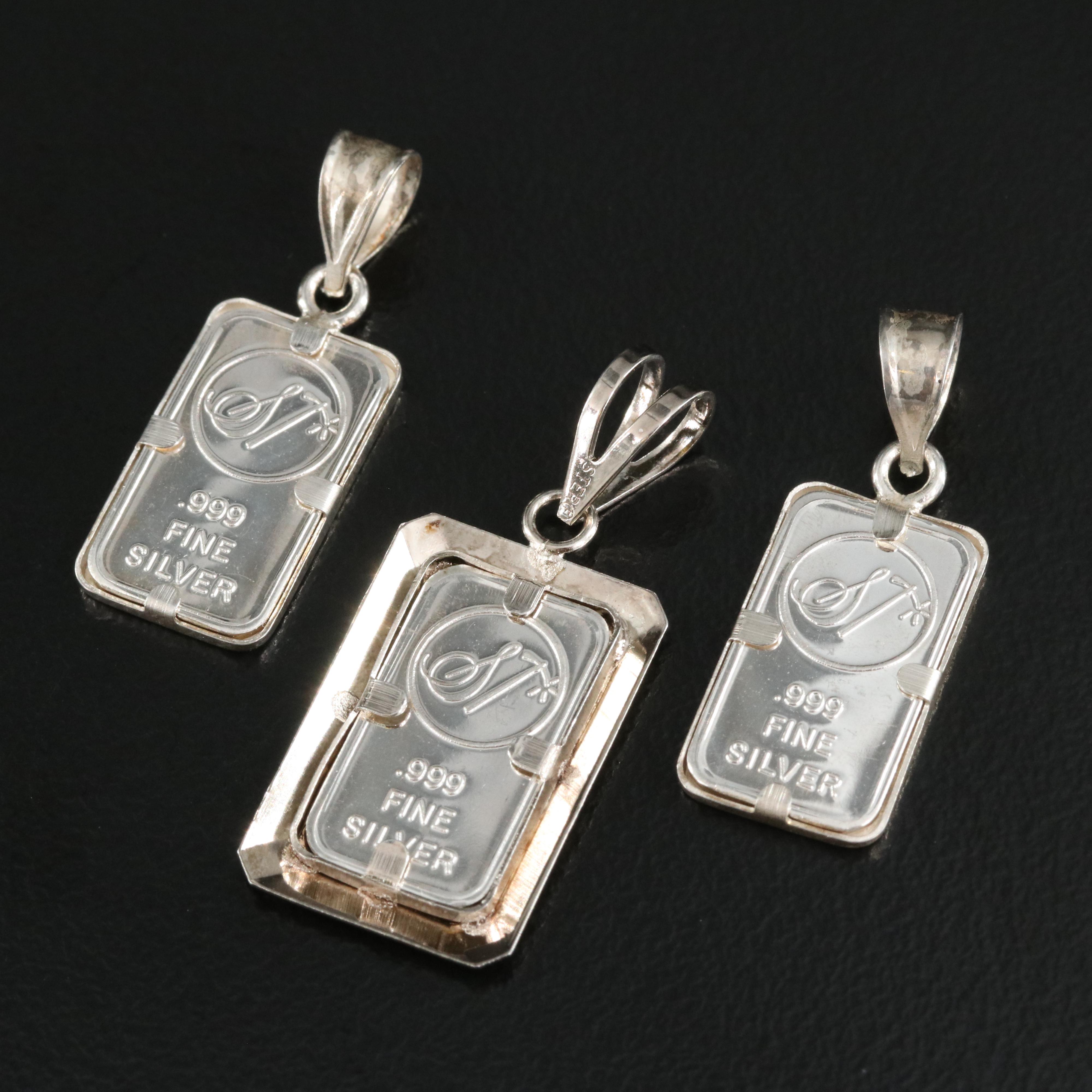Fine Silver Ingot Pendants
