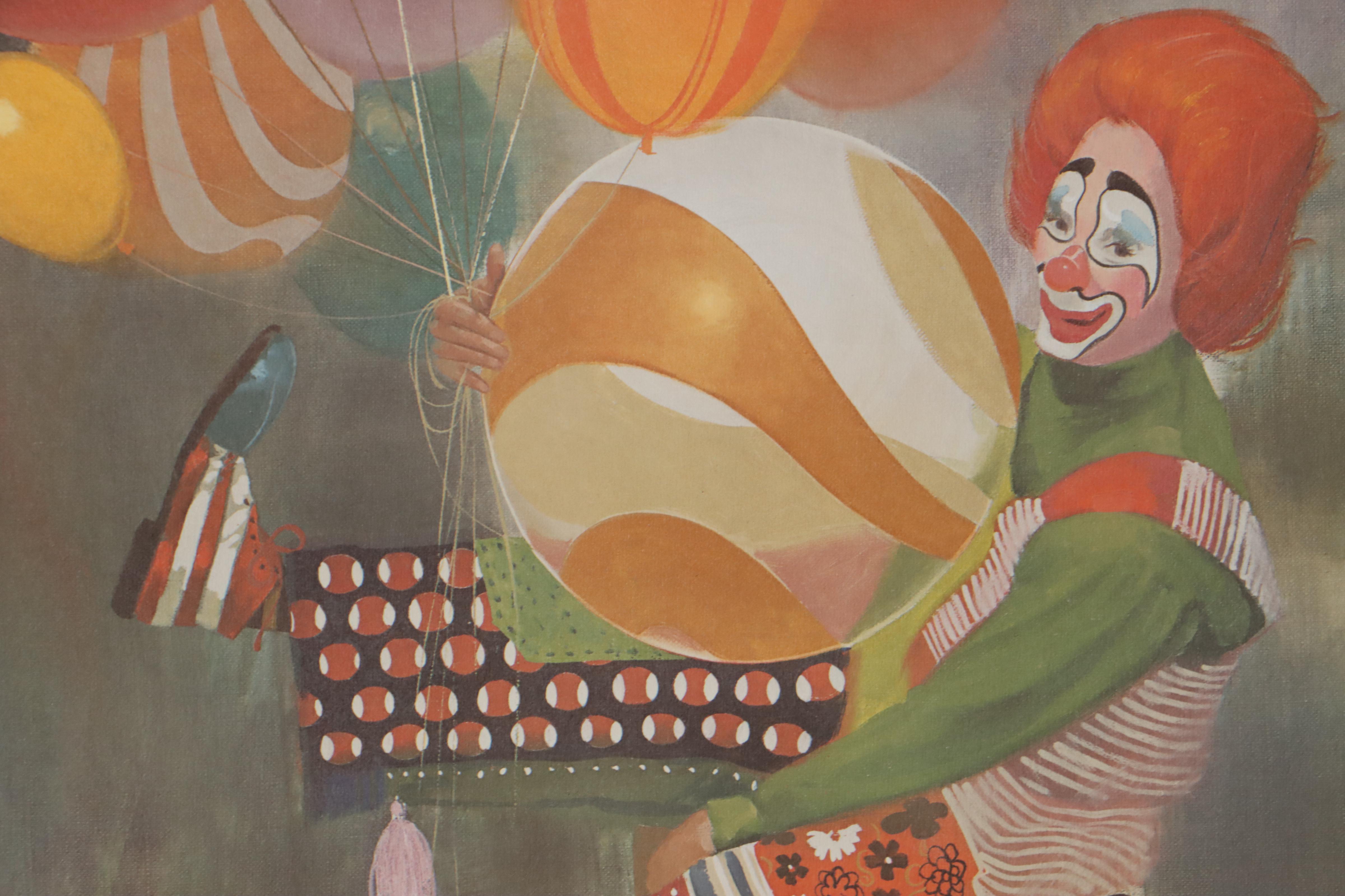 Donald Zolan Offset Lithograph "The Marvelous Magical Clown," Circa 1978