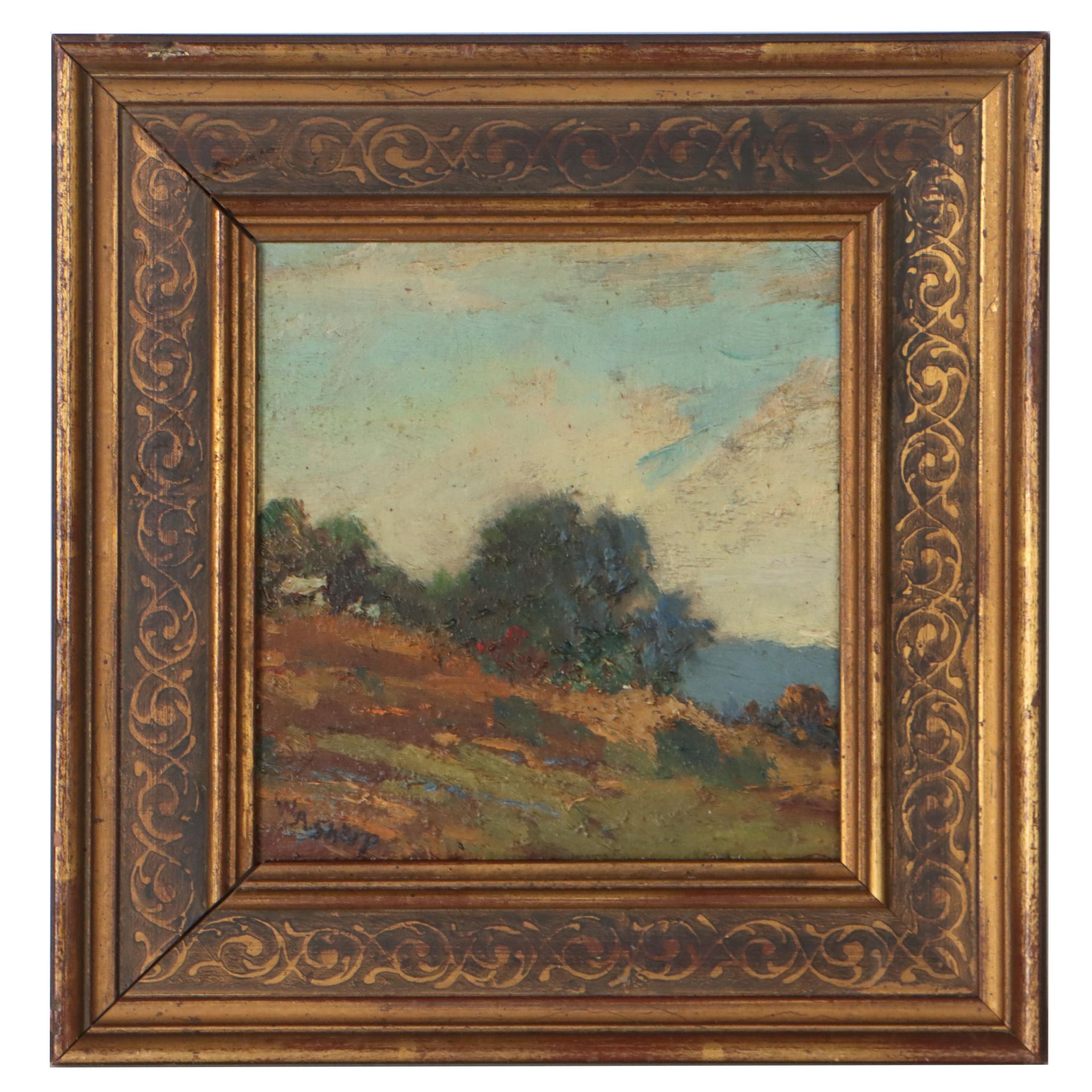 William Alexander Sharp Oil Painting "California Hillside," 1910