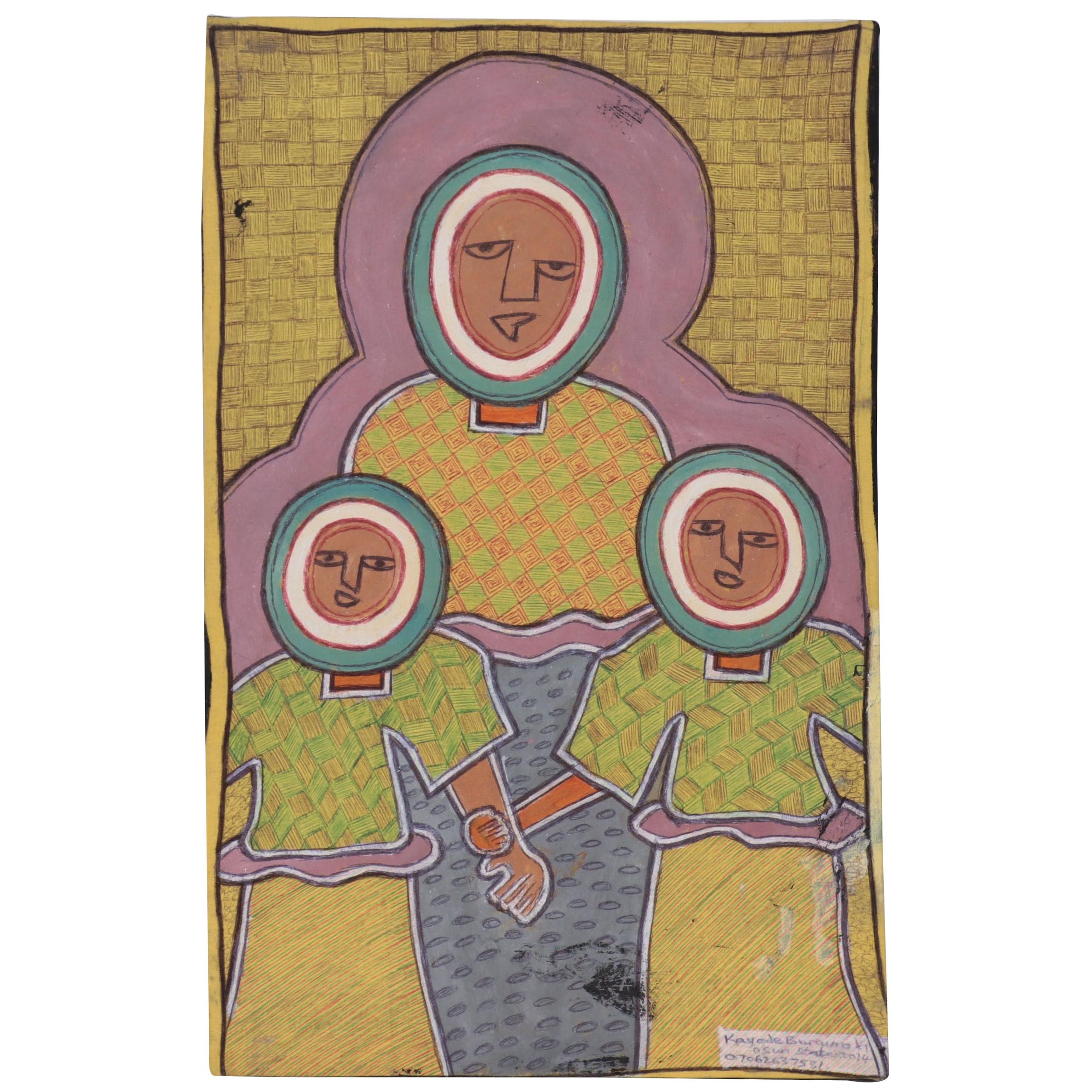 Kayode Buraimoh Mixed Media Painting, 2014