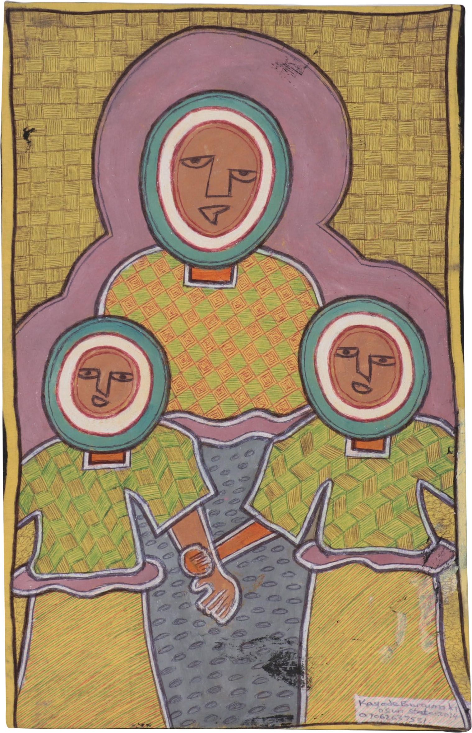 Kayode Buraimoh Mixed Media Painting, 2014