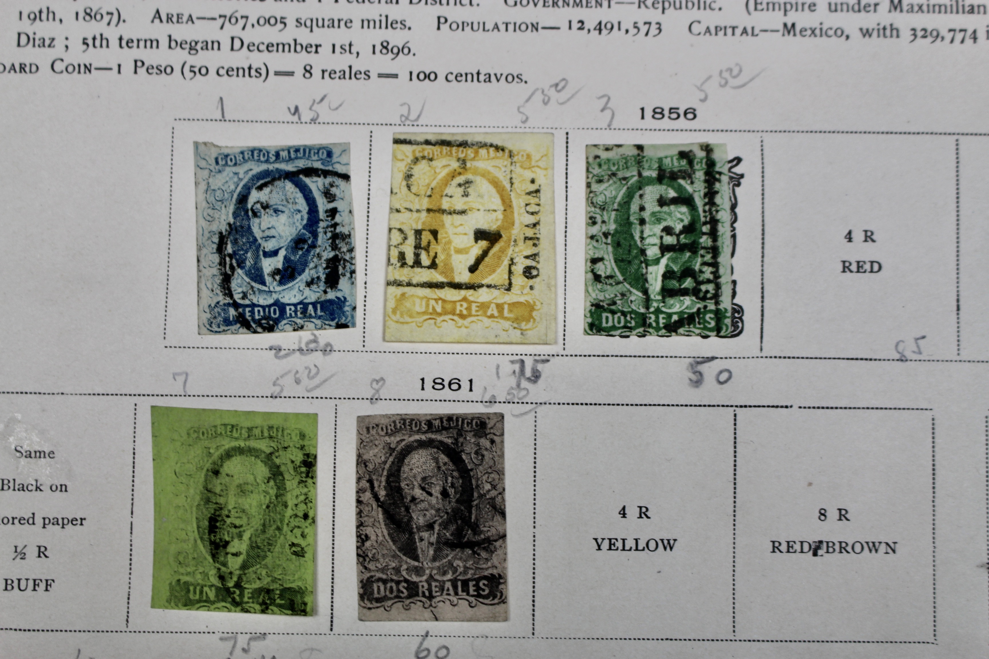 Early Mexico Postage Stamp Collection