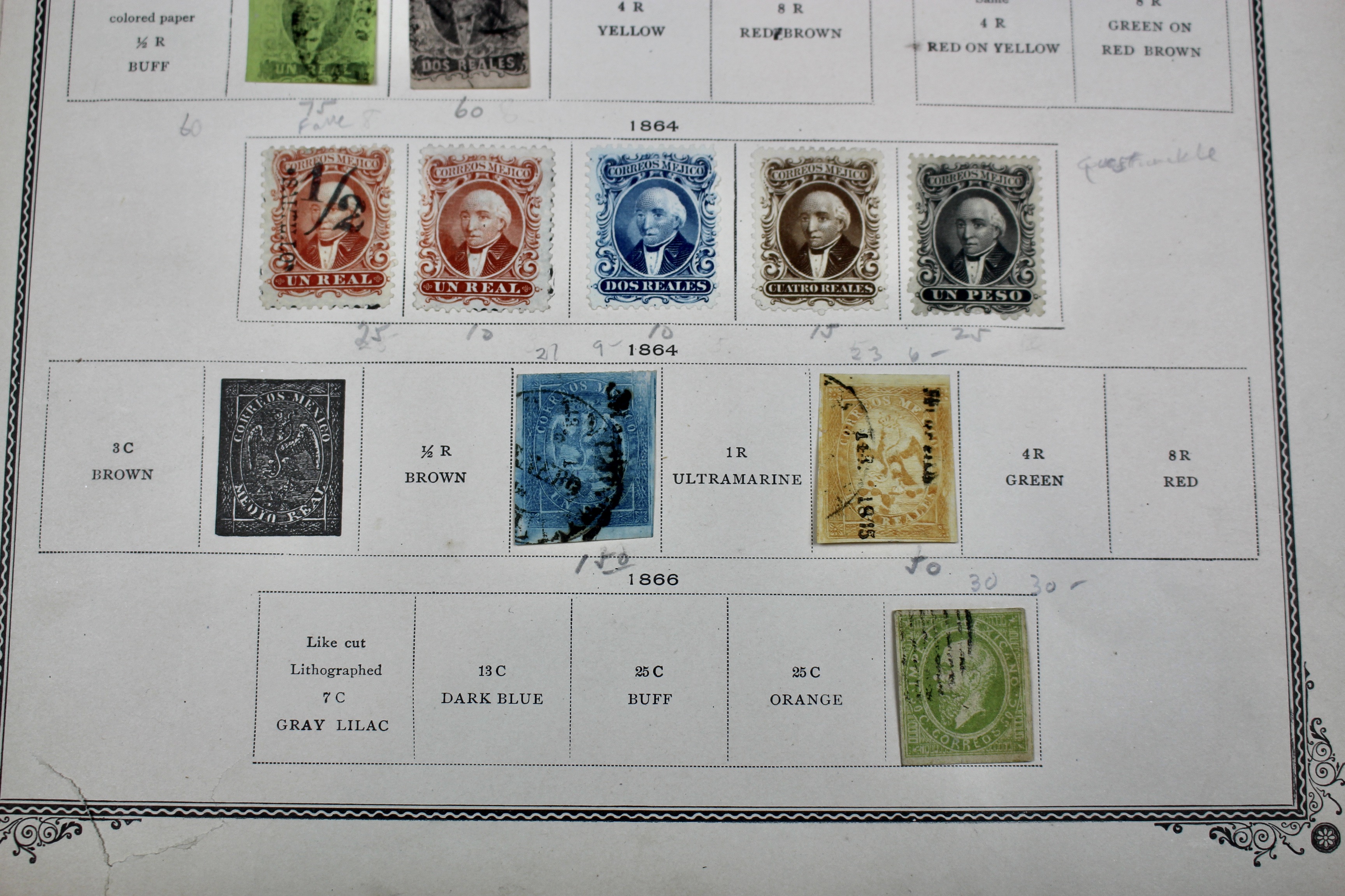 Early Mexico Postage Stamp Collection
