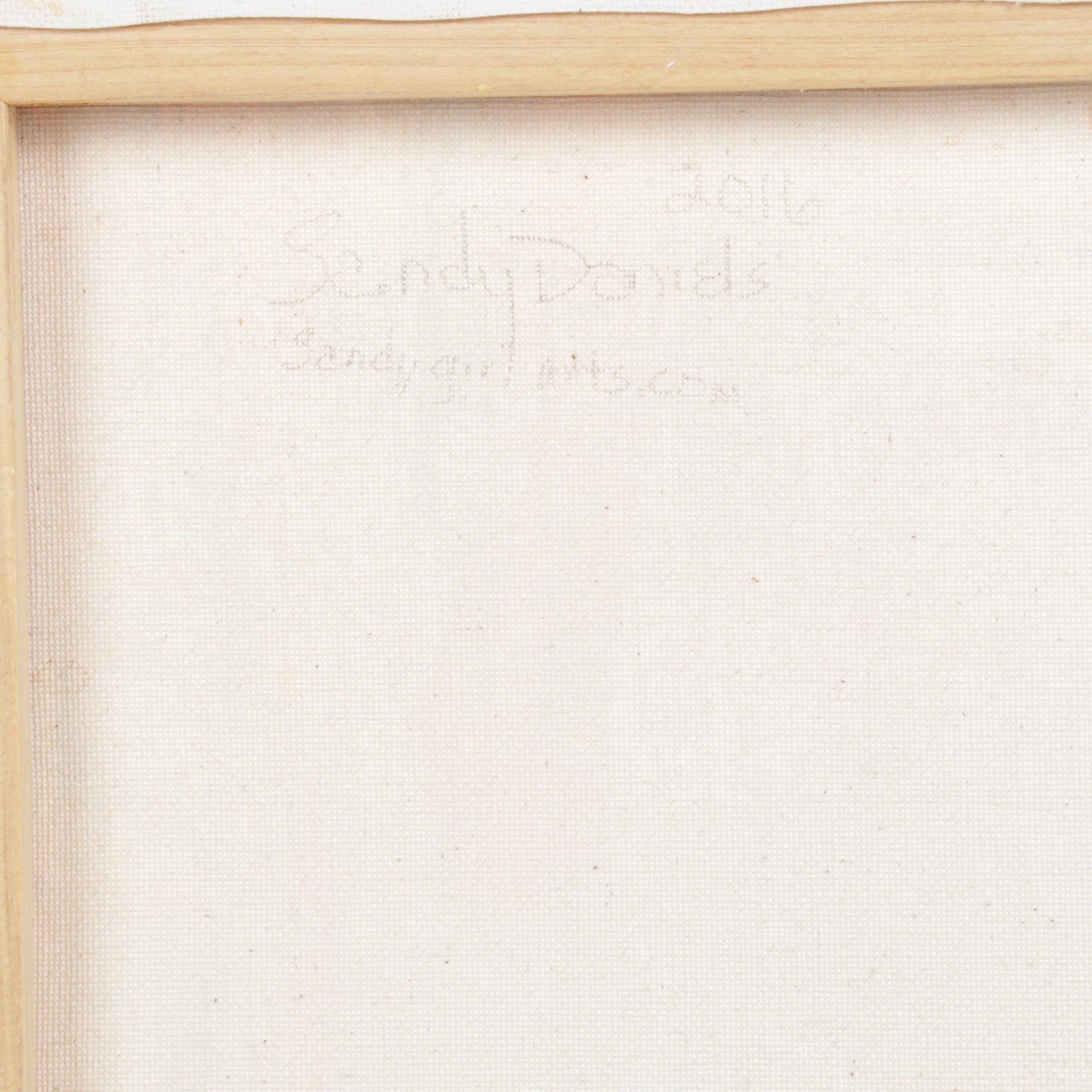 Sandy Daniels Acrylic Painting of Candlelit Chandelier, 2016