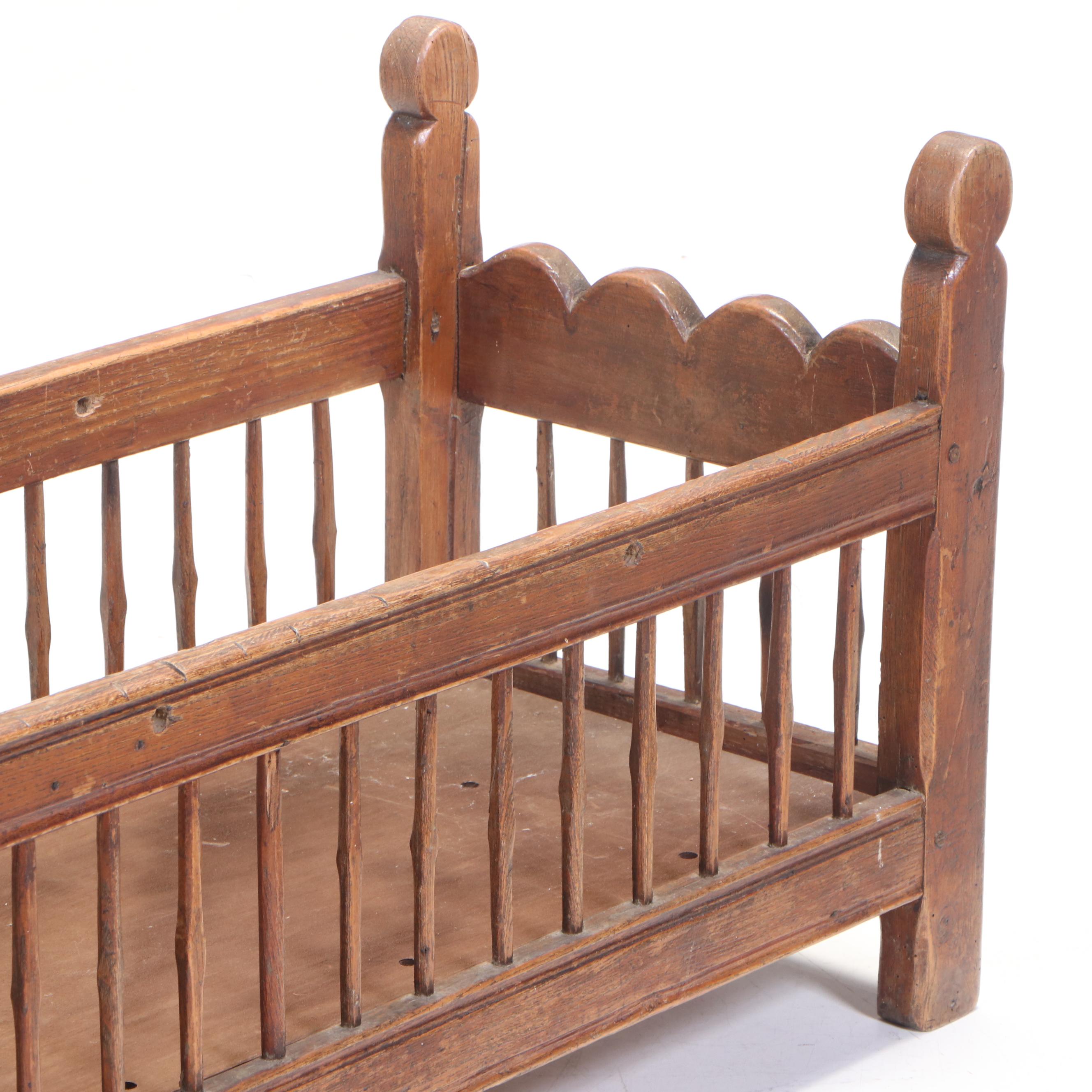 Charles II Elm Crib, 17th Century